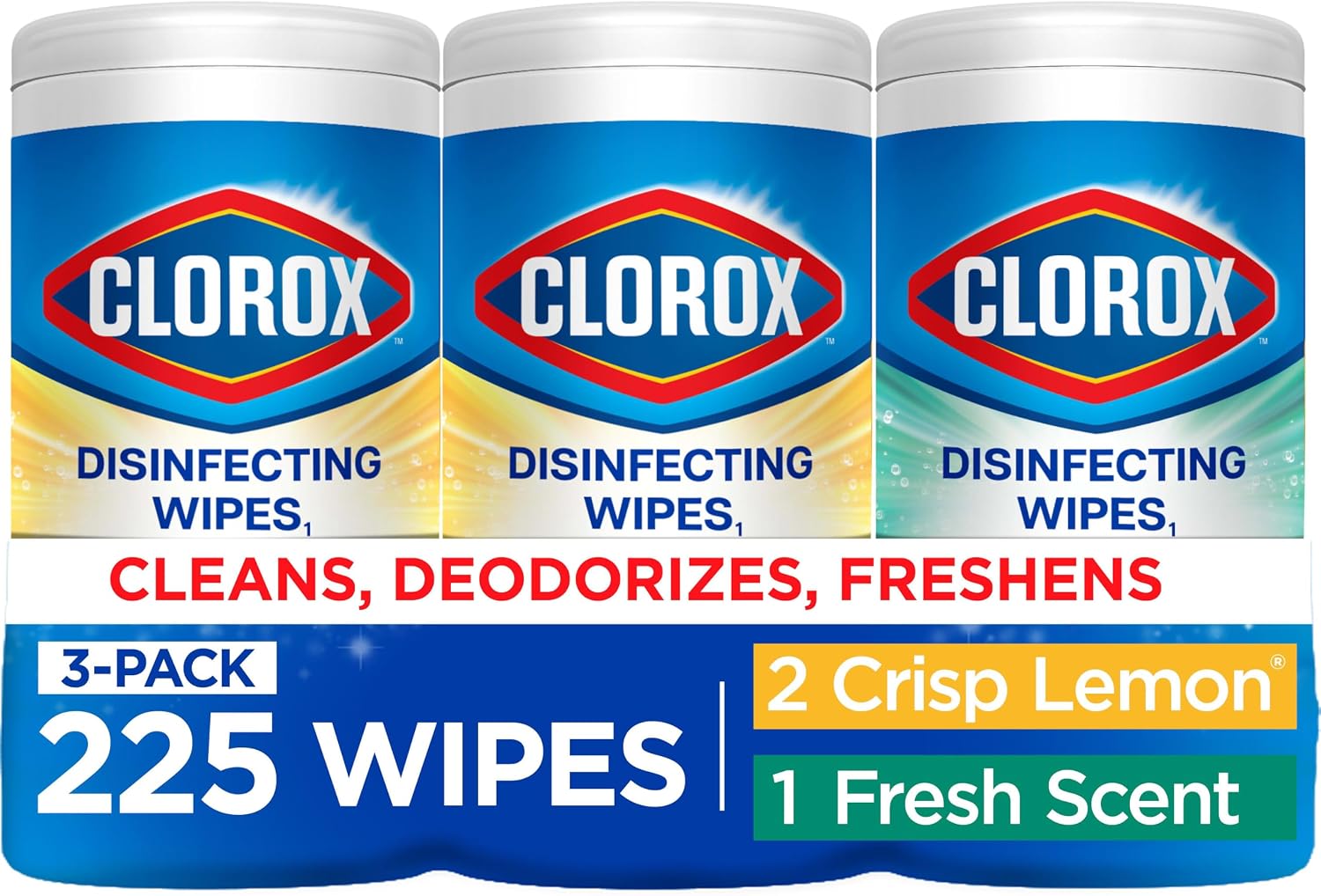 Detalle de Clorox Disinfecting Wipes Back to School Variety Pack (75 Count Each, Pack of 3)