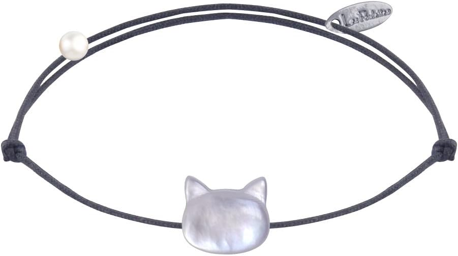 Thumbnail 5 de LES POULETTES BIJOUX Bracciale “Collegamento” con testa di gatto in madreperla