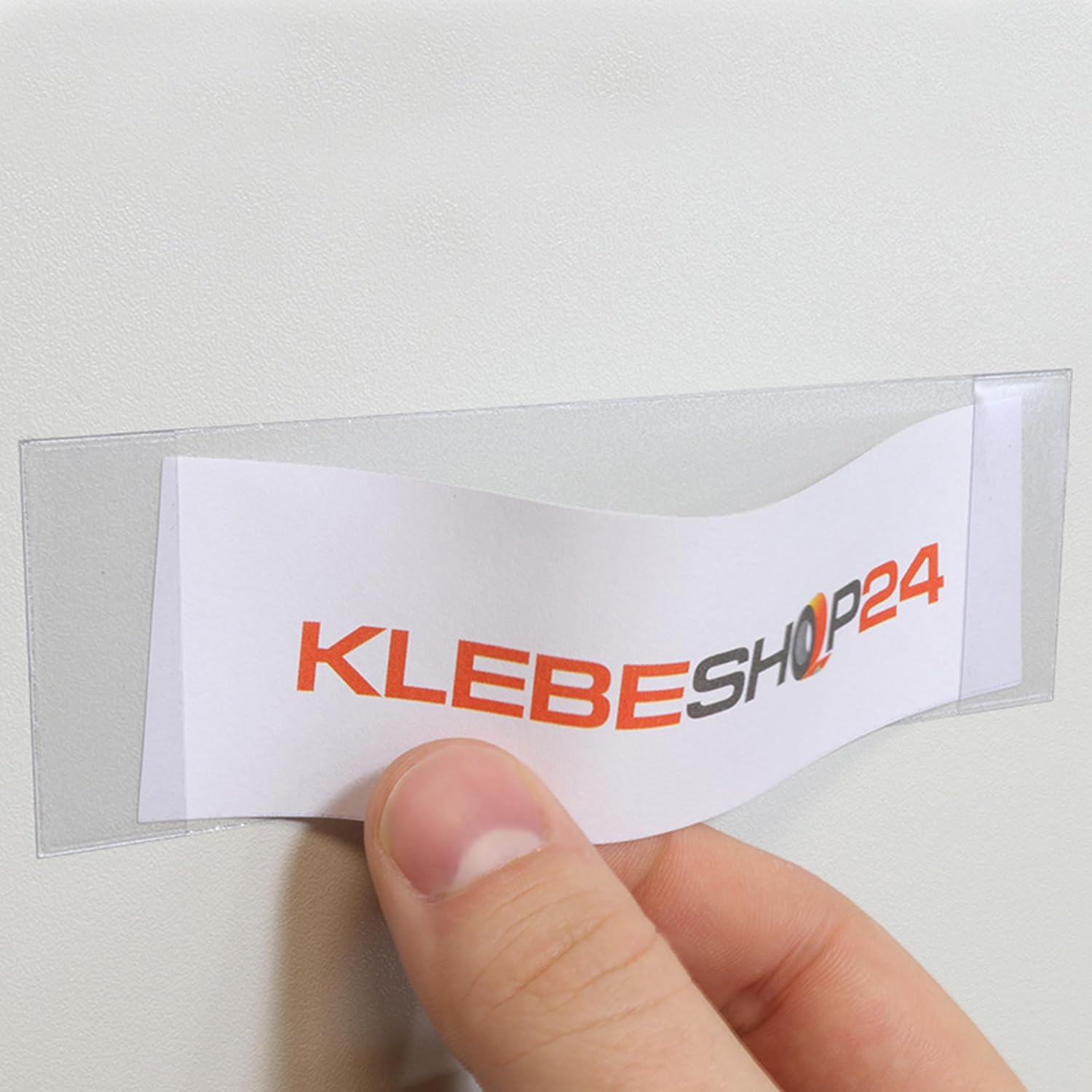 Thumbnail 5 de KLEBESHOP24 Portaetichette adesivi trasparenti – formato piccolo 35 x 102 mm, 24 pezzi