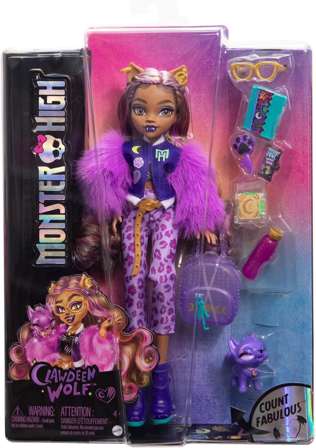 Thumbnail 5 de Monster High Clawdeen Wolf HRP65 Puppe mit Hund