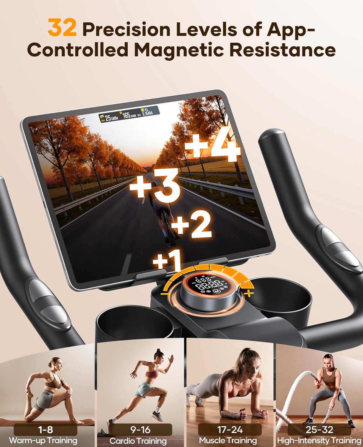 Thumbnail 1 de 2026 Toputure Exercise Bike with Touchscreen LCD Display