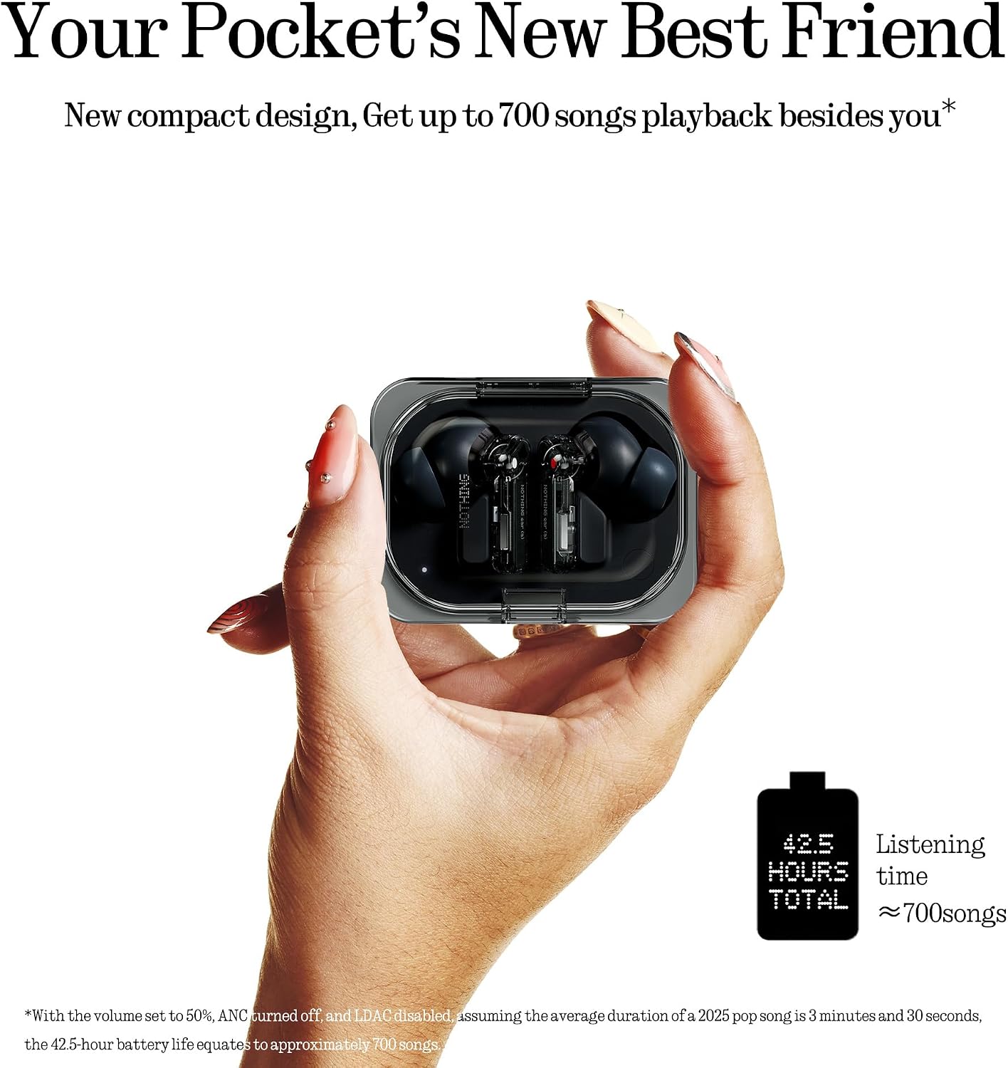 Detalle 2 de Nothing wireless earbuds Ear (a)