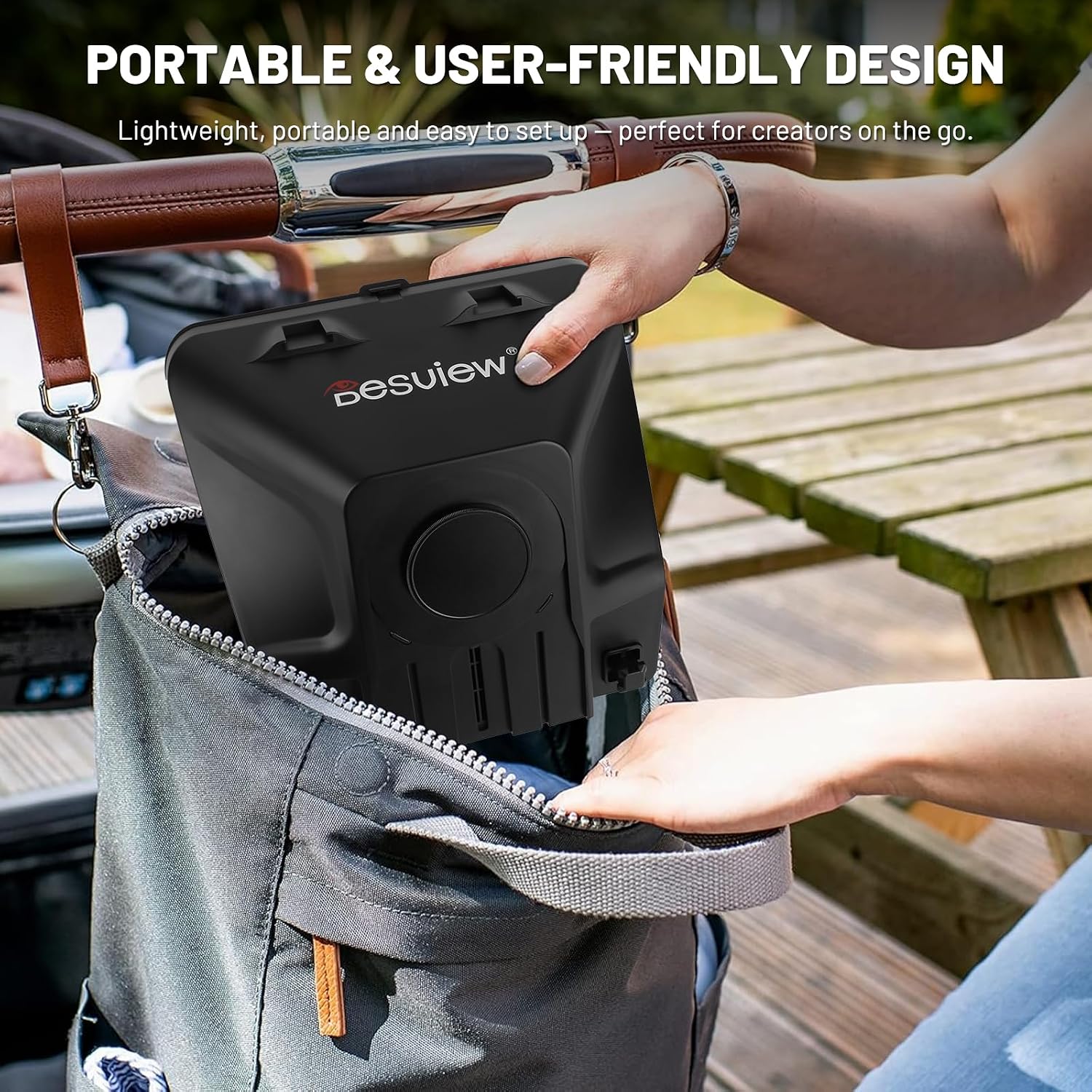 Thumbnail 6 de Desview T5 Teleprompter für Smartphone, Tablet und DSLR-Kamera – inkl. Bluetooth-Fernbedienung, App-Unterstützung und 11 Zoll Kompatibilität