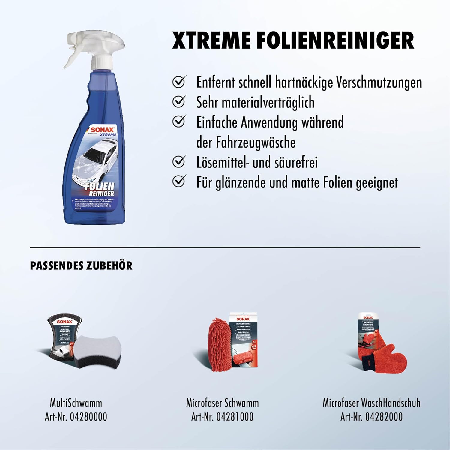Thumbnail 2 de SONAX XTREME FolienReiniger (750 ml) – schonende Sauberkeit für glänzende und matte Folien