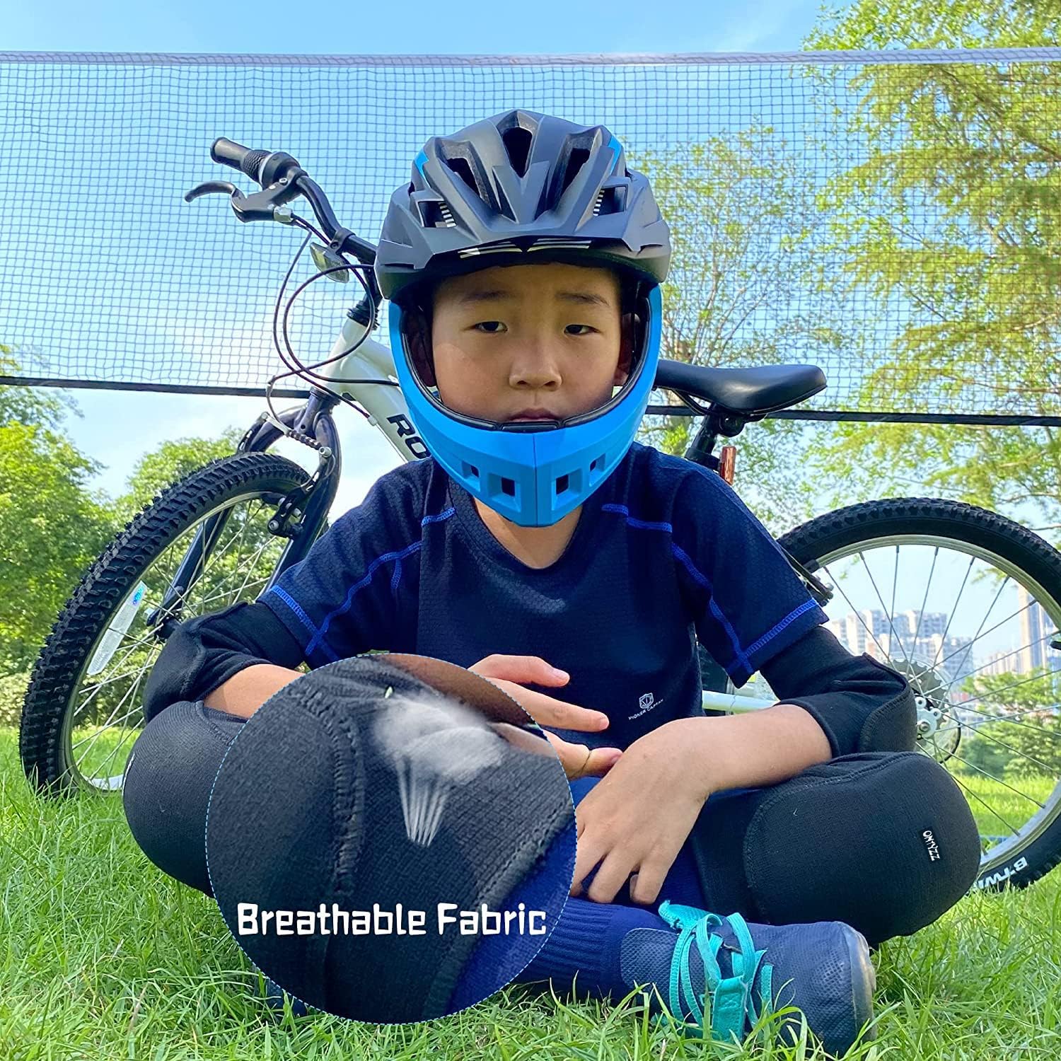 Detalle 2 de ONTYZZ Kinder Knie Ärmel 1 Paar – Knieschützer für Tanz, Skate & Co. (Größen S/M)