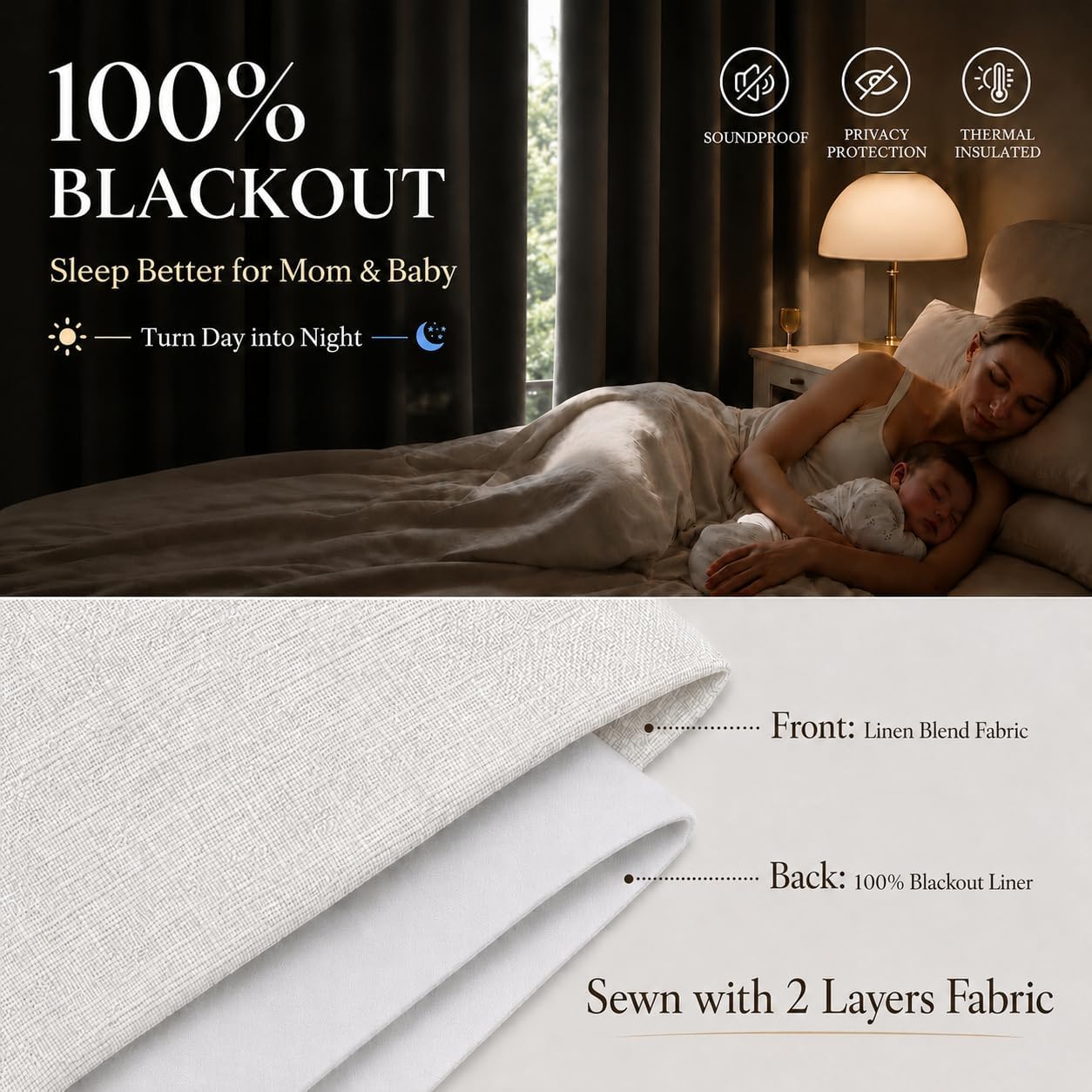 Detalle 2 de Blackout Curtains, 90-Inch Length