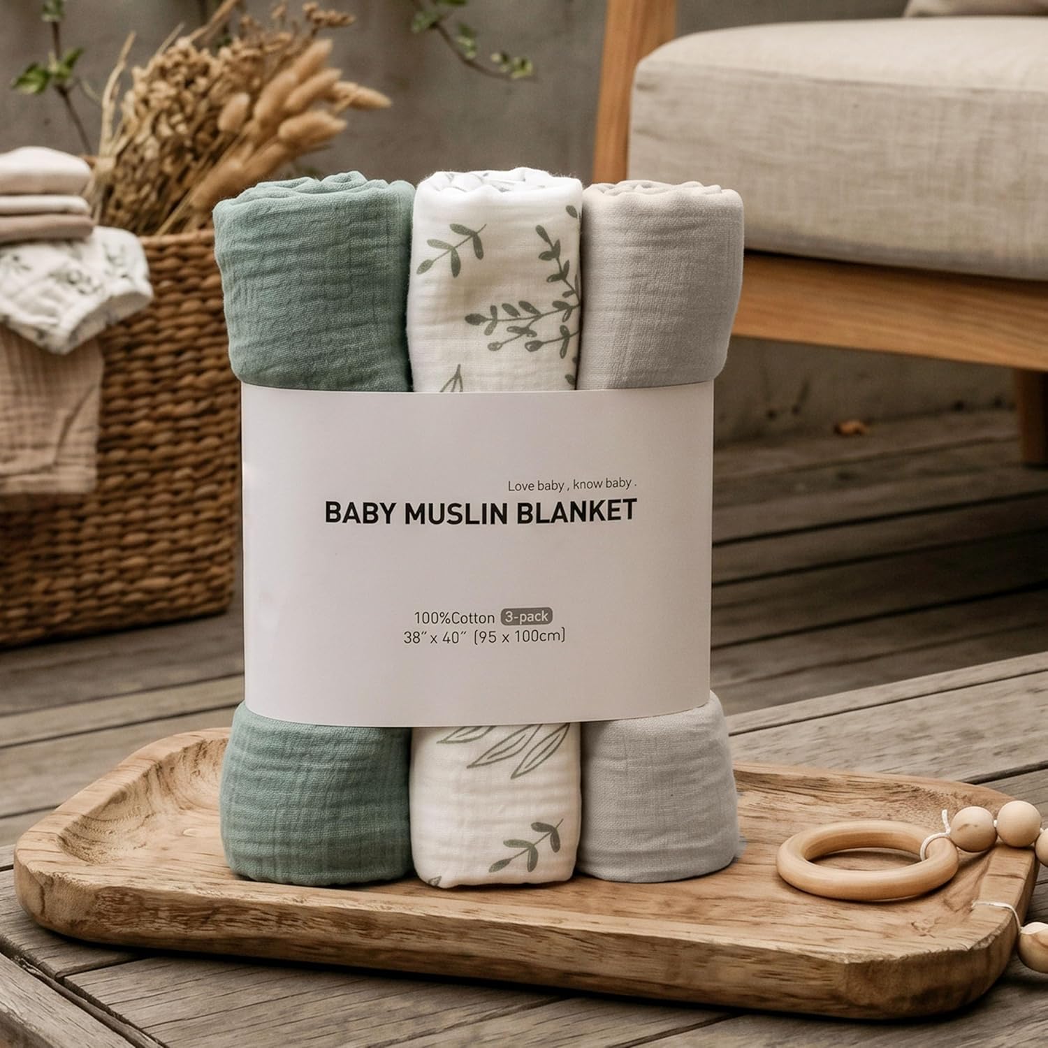 Thumbnail 5 de Muslin Swaddle Blankets 3-Pack ⚙