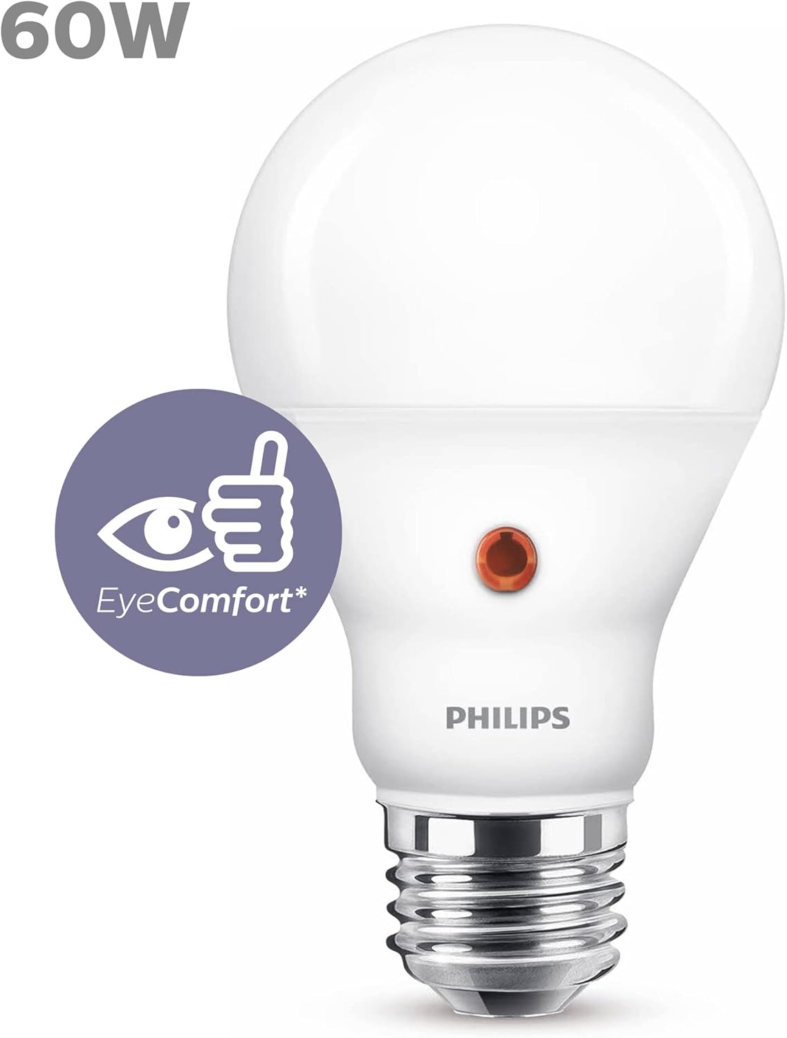 Thumbnail 4 de Philips lampadina a goccia LED con sensore crepuscolare 60W E27, luce bianca calda