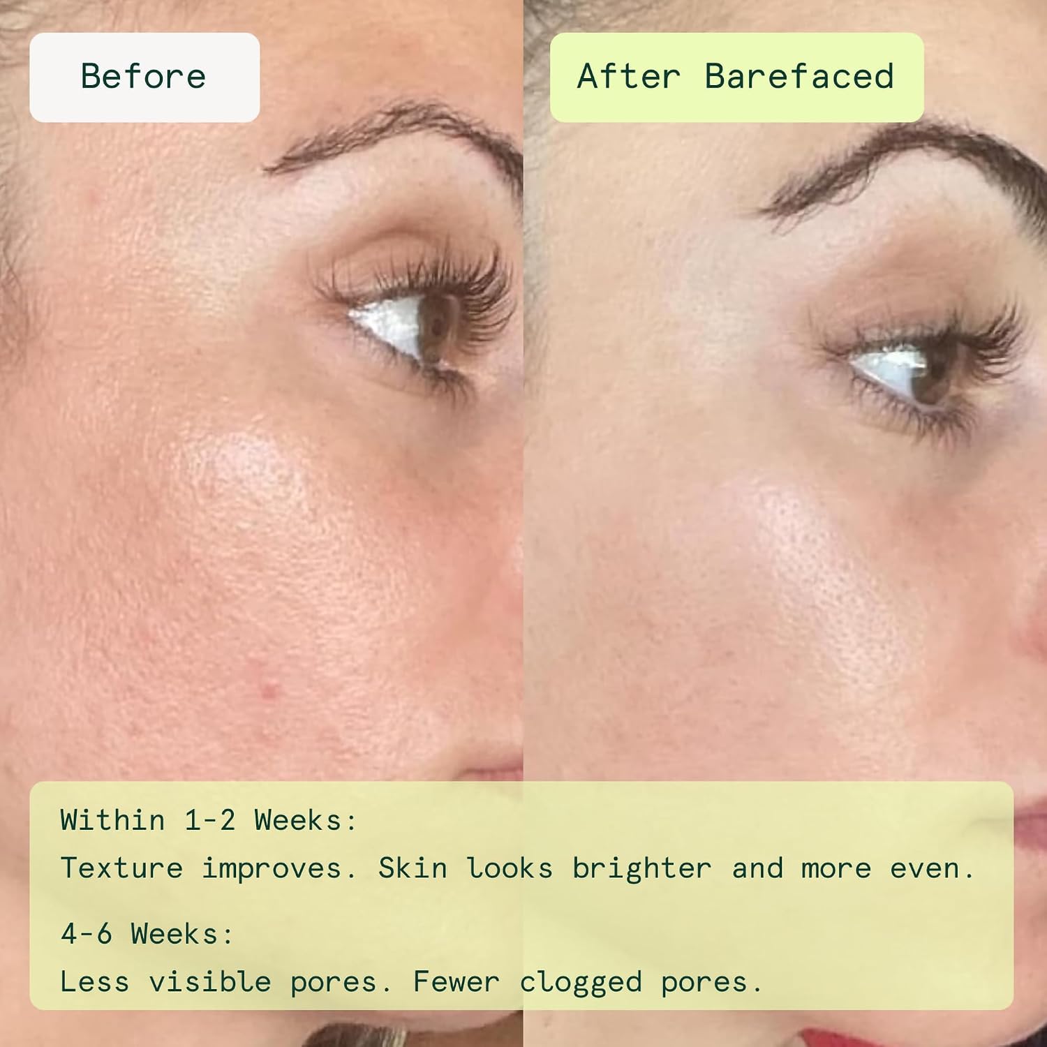 Detalle de BAREFACED Toning Pads (60 count) with 2% Glycolic Acid & Salicylic Acid