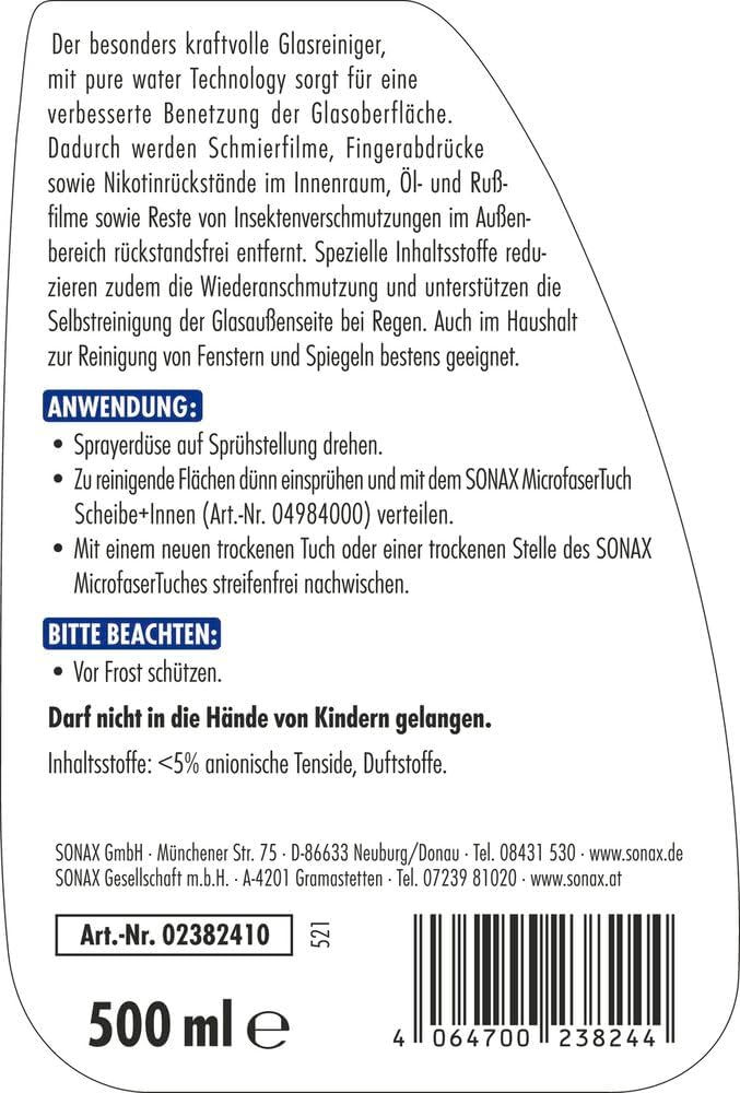 Detalle 2 de SONAX XTREME ScheibenKlar 500 ml