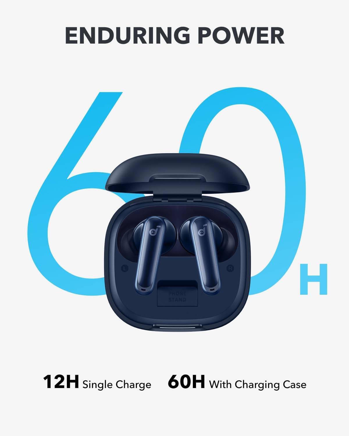 Thumbnail 3 de Soundcore P40i by Anker: Adaptive ANC Wireless Earbuds with Heavy Bass, 60-Hour Battery, and 2-in-1 Case/Phone Stand