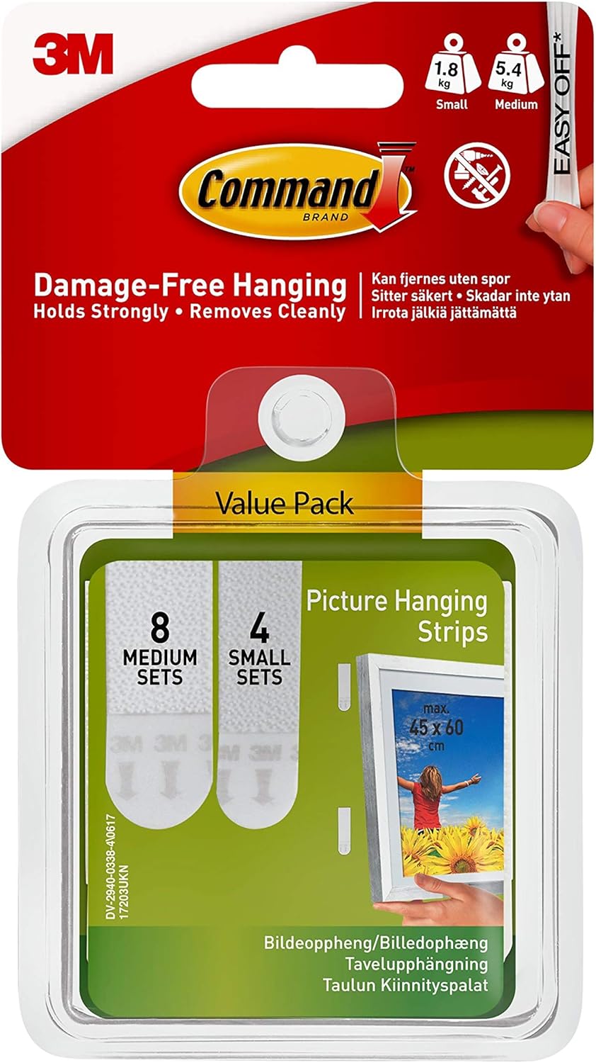 Detalle de Command Picture Hanging Strips Value Pack — 24 strips 🖼