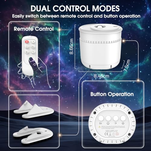 Thumbnail 5 de Immver Galaxy Star Projector Night Light with Nebula & Remote Control