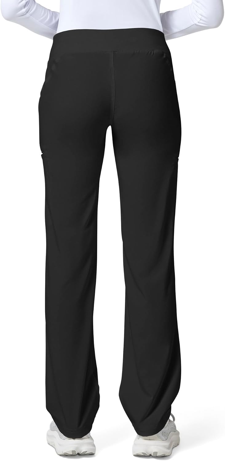 Detalle de Cherokee Iflex CK002 Women's Straight-Leg Scrub Pants, 6 Pockets, 360° Stretch