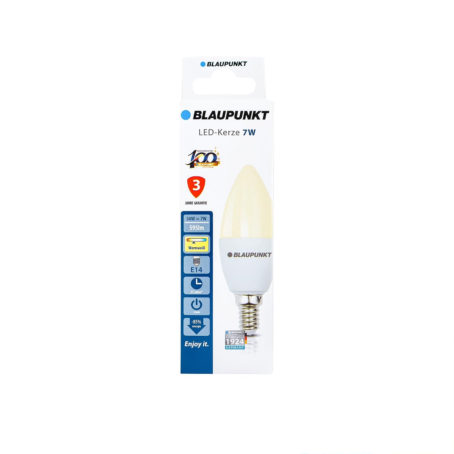 Detalle 2 de Blaupunkt LED-lampa E14, 6,8 W, 640 lumen och varmvit 2700 K