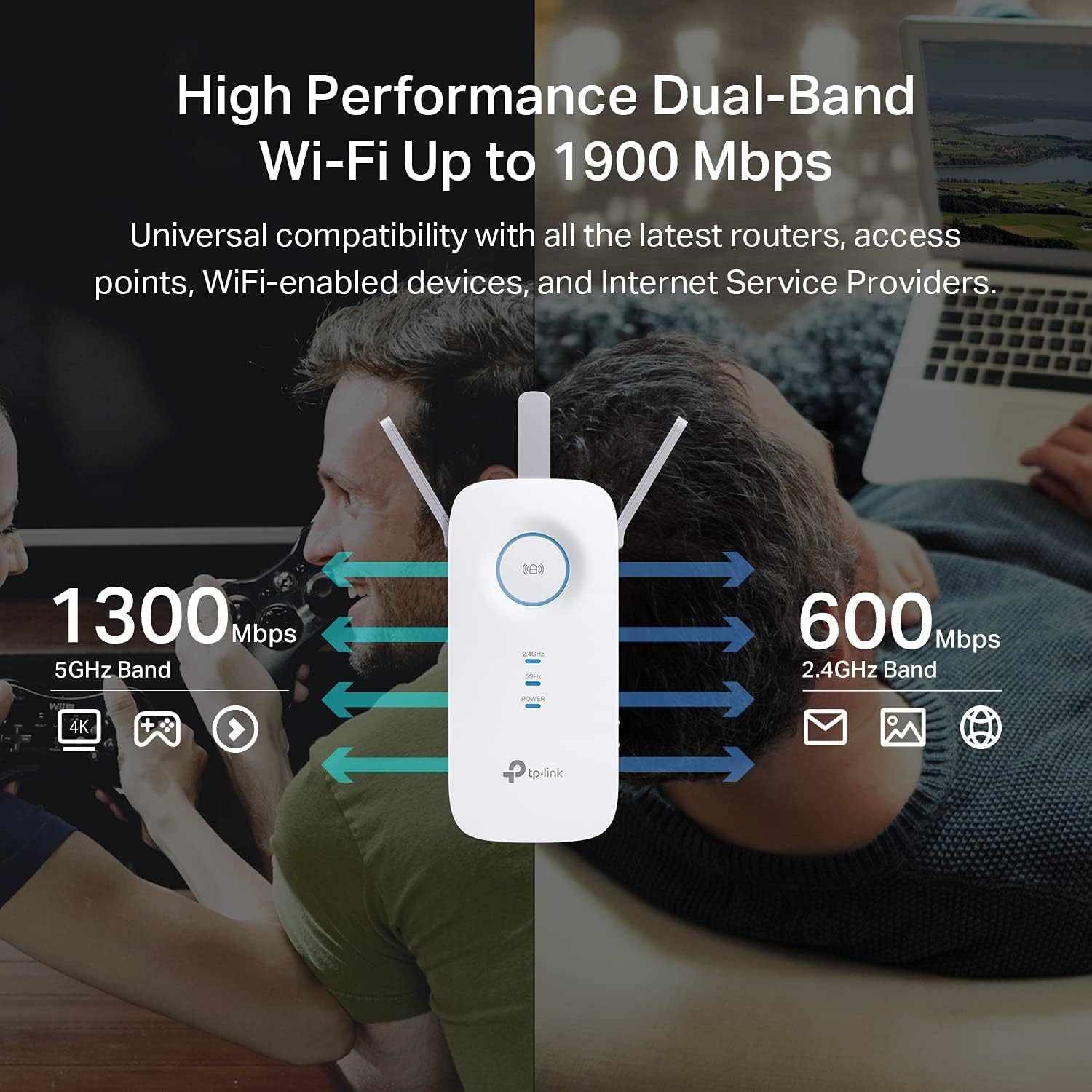 Thumbnail 1 de TP-Link RE550 Range Extender 2,200 sq ft 📶