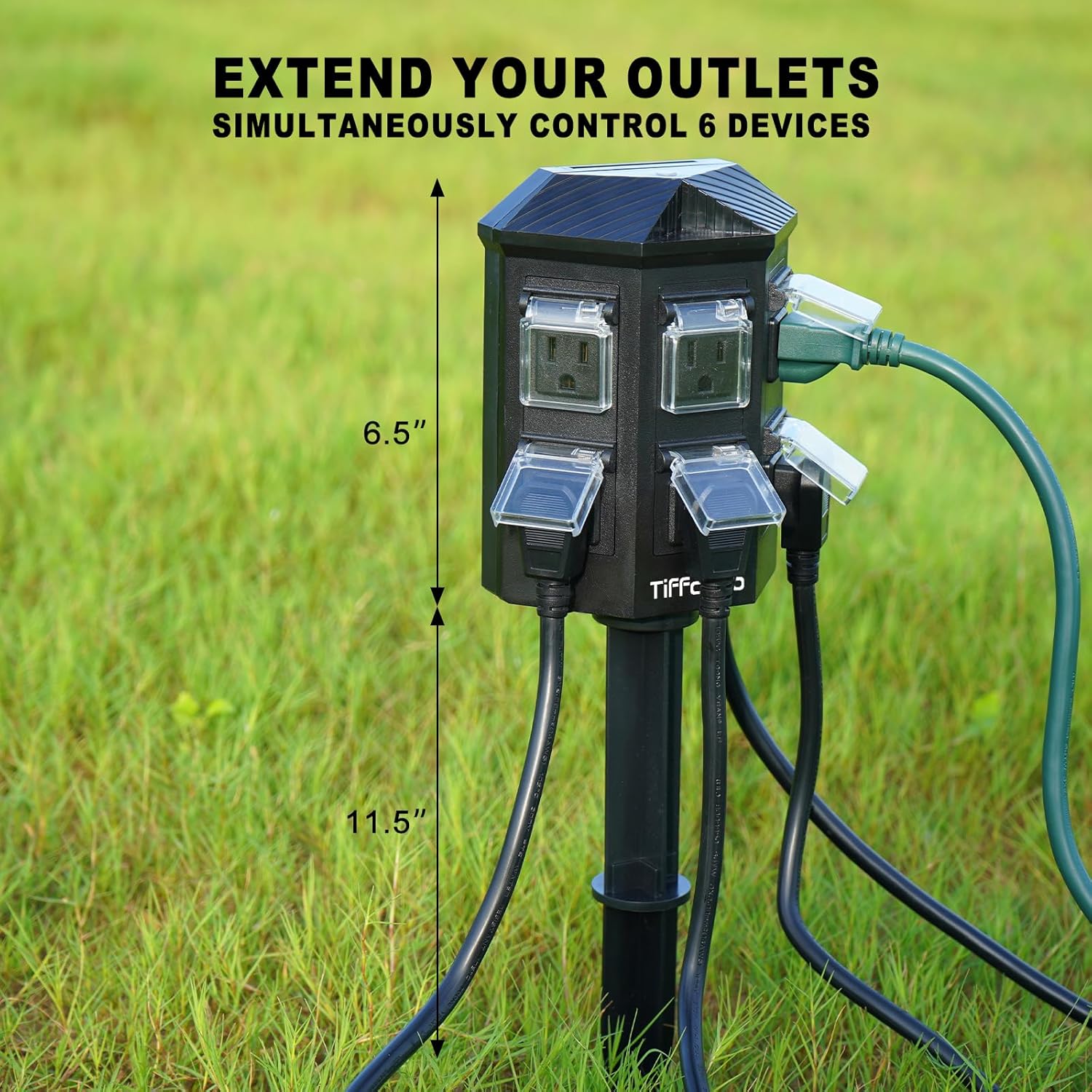 Thumbnail 5 de TiFFCOFiO Outdoor Power Strip 25 ft 6-Outlets