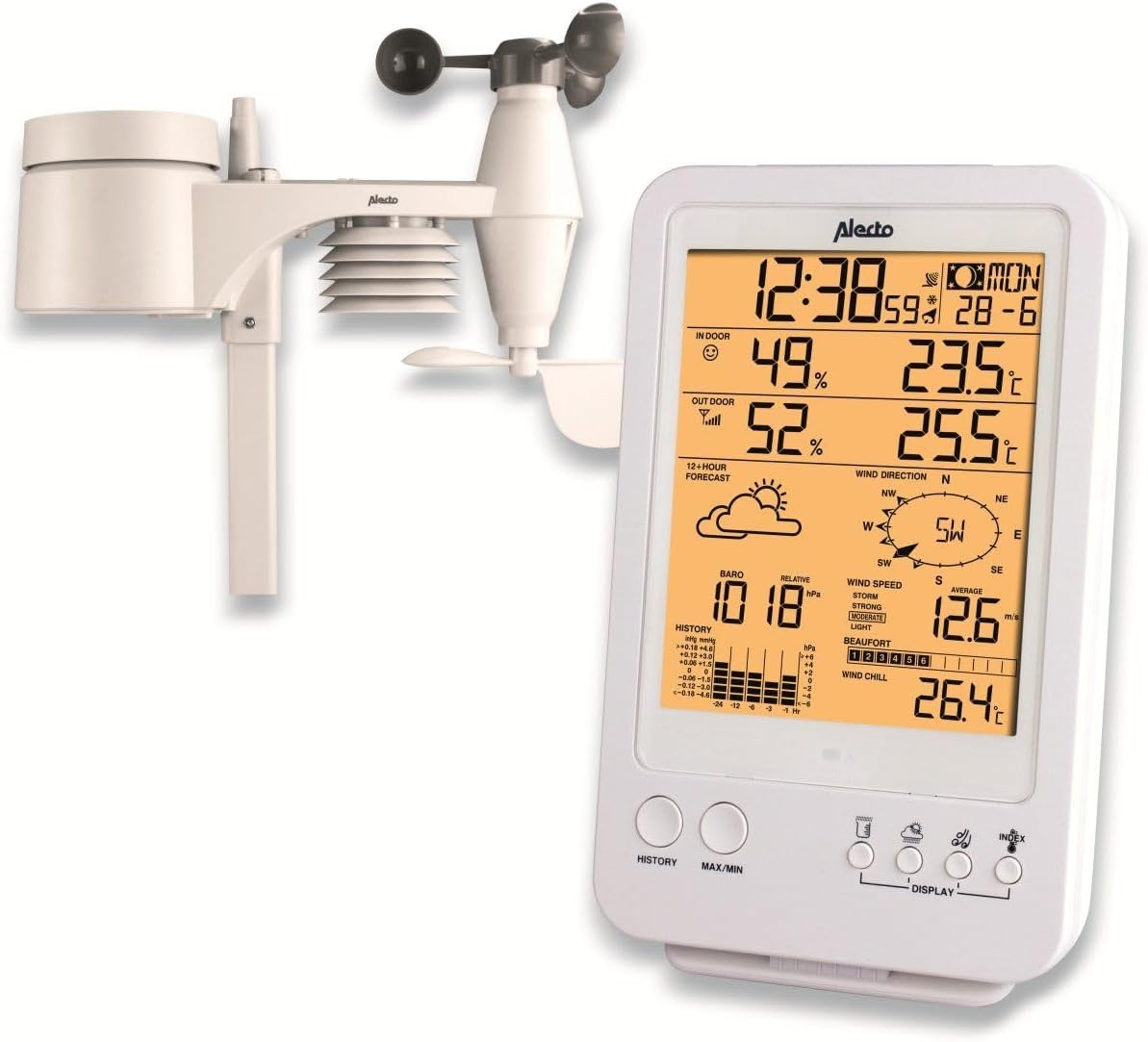 Detalle de Alecto WS-4800 – radiowa stacja pogodowa, ekran 5,5″, czujnik do 100 m