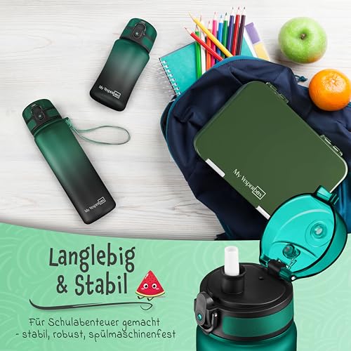 Detalle de My Vesperbox Trinkflasche Kinder 750ML – Auslaufsicher, Kohlensäure Geeignet, BPA-frei, Spülmaschinenfest