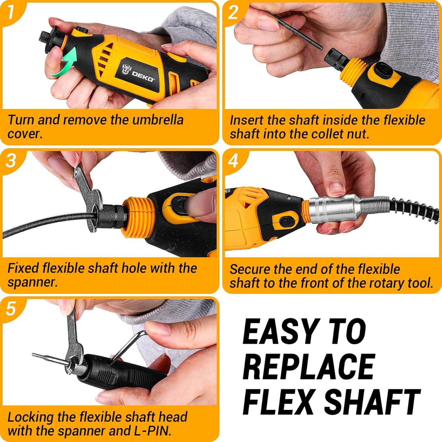 Thumbnail 3 de DEKOPRO Power Rotary Tool Kit 170W