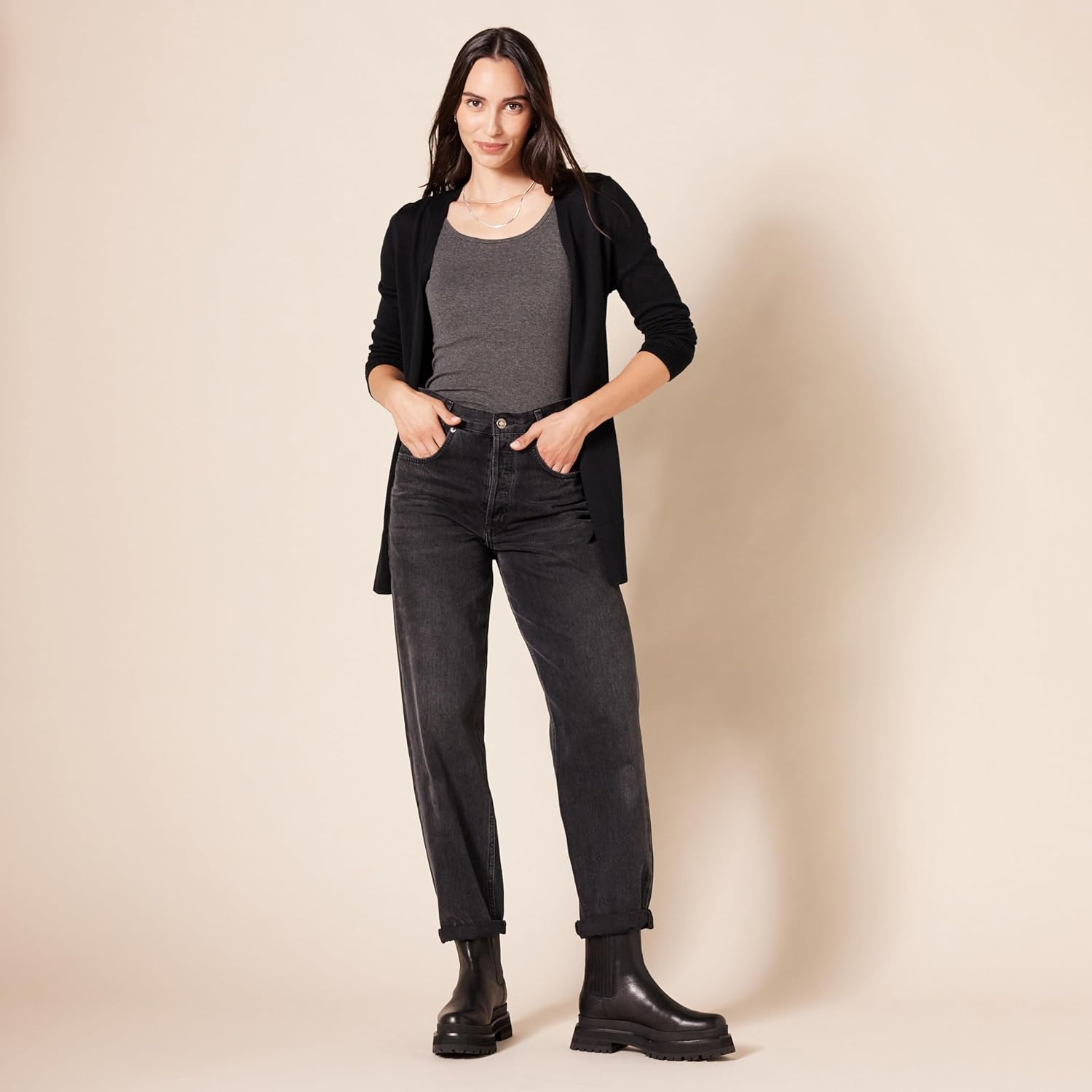 Thumbnail 4 de Amazon Essentials Women's Lightweight Long Sleeve Open-Front Cardigan Sweater