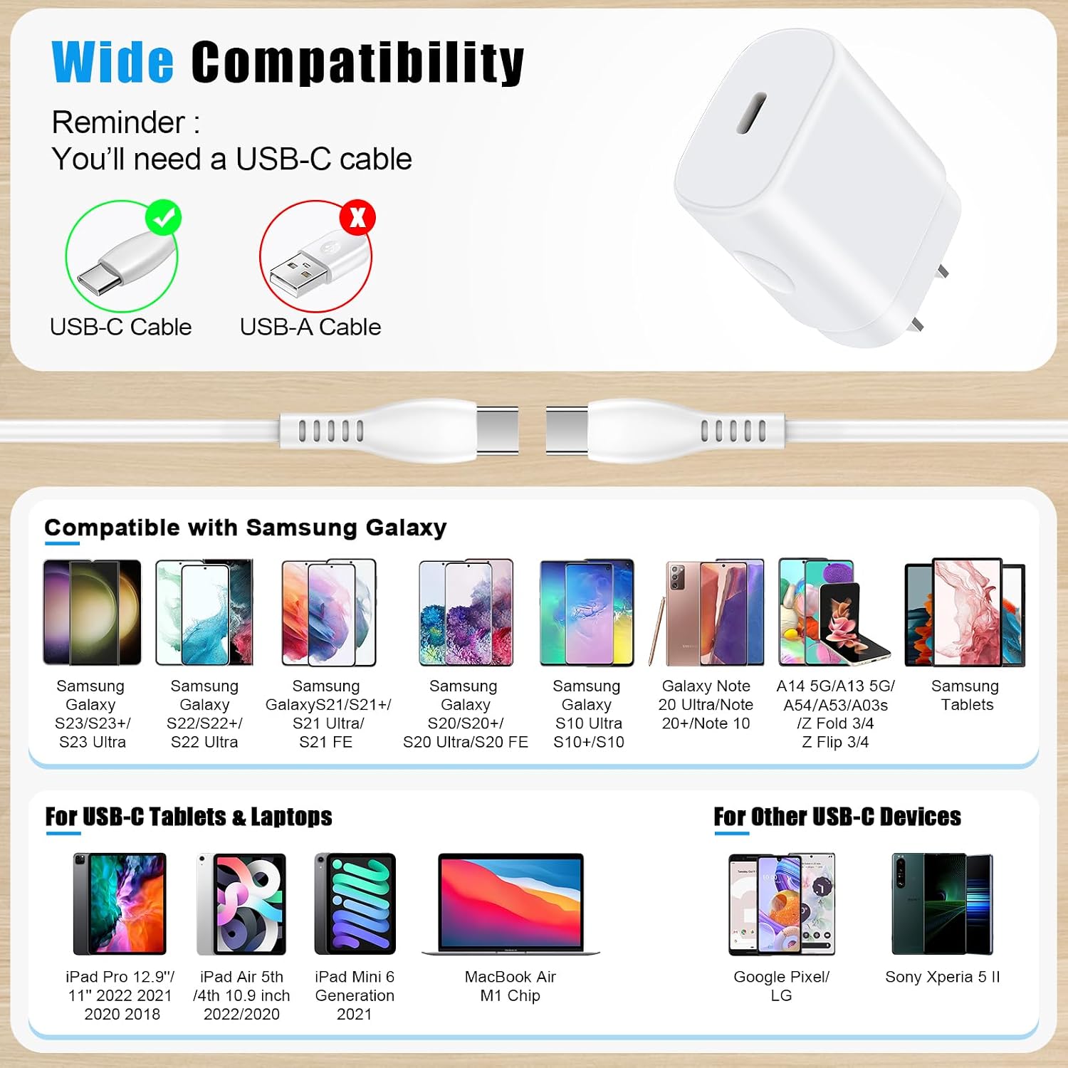 Thumbnail 4 de Samsung 25W Fast USB‑C Charger 6ft Cable
