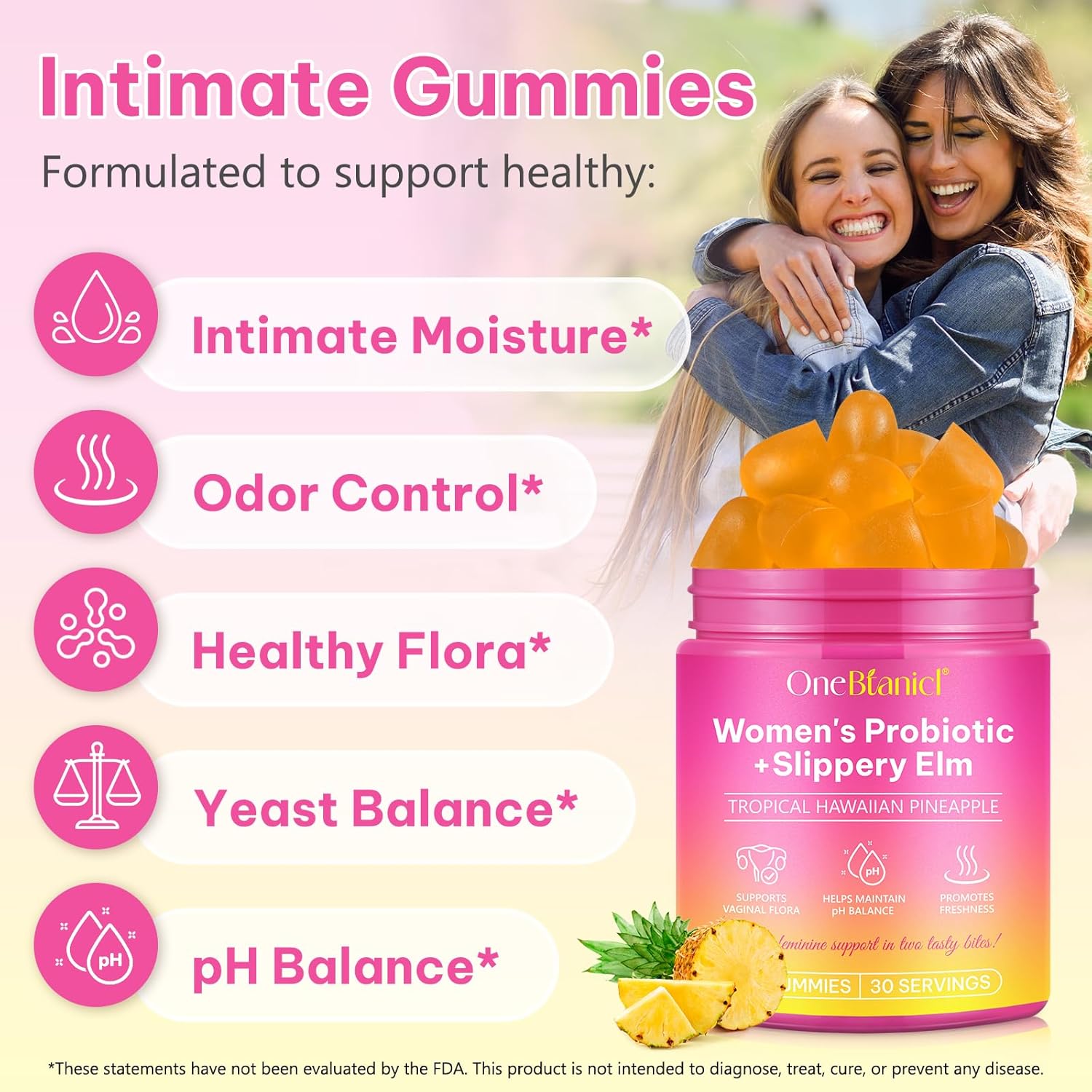 Thumbnail 3 de Probiotiques Gummies Flore Intime & Intestinale 2 Pack – 120 Gélules Saveur Ananas (Vegan, Sans Gluten)