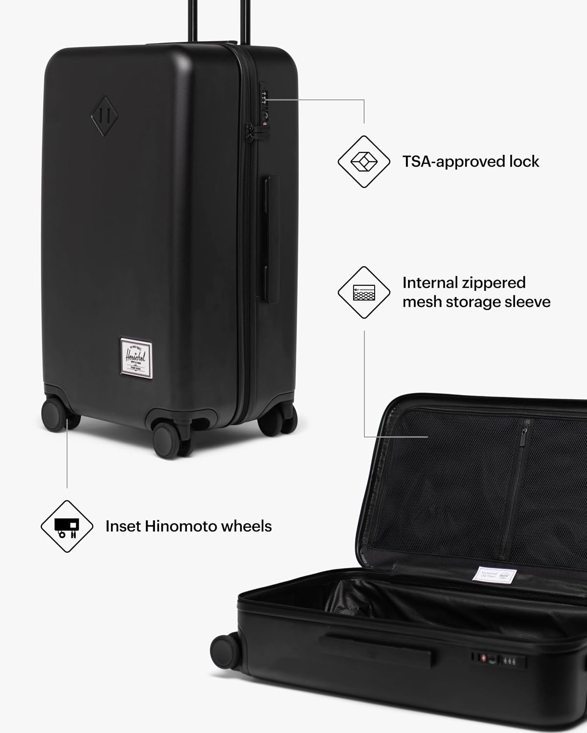 Detalle 2 de Herschel Supply Co. Heritage Hardshell Luggage 27"