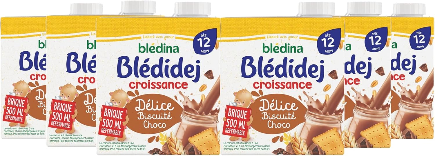 Thumbnail 3 de Blédidej Céréales Bébé Lactées Délice Biscuité Choco – Dès 12 Mois (6 briques de 500 mL)
