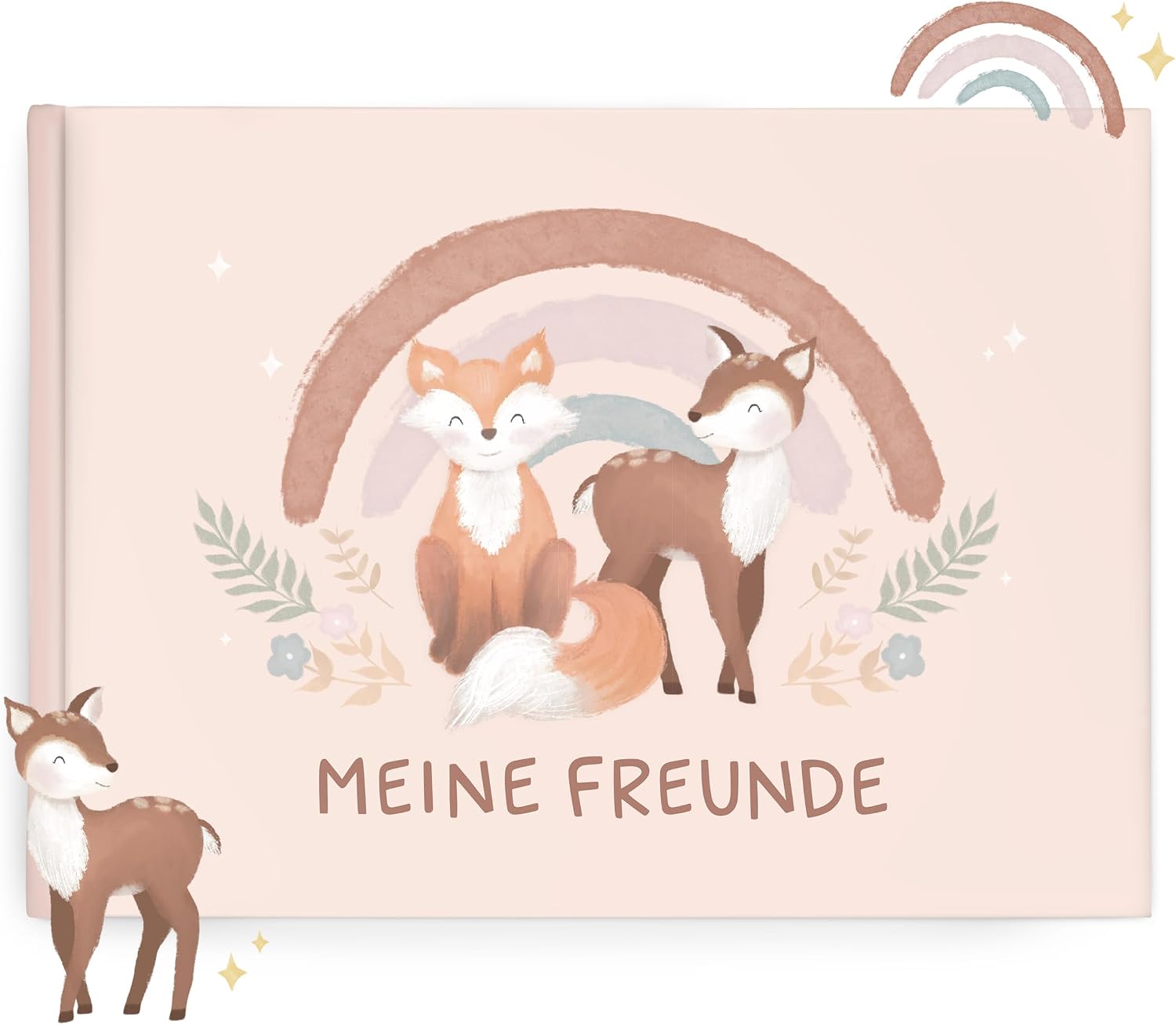 Detalle de Freundebuch Grundschule mintkind – Boho Fuchs, Hardcover (DIN A5, 80 Seiten)