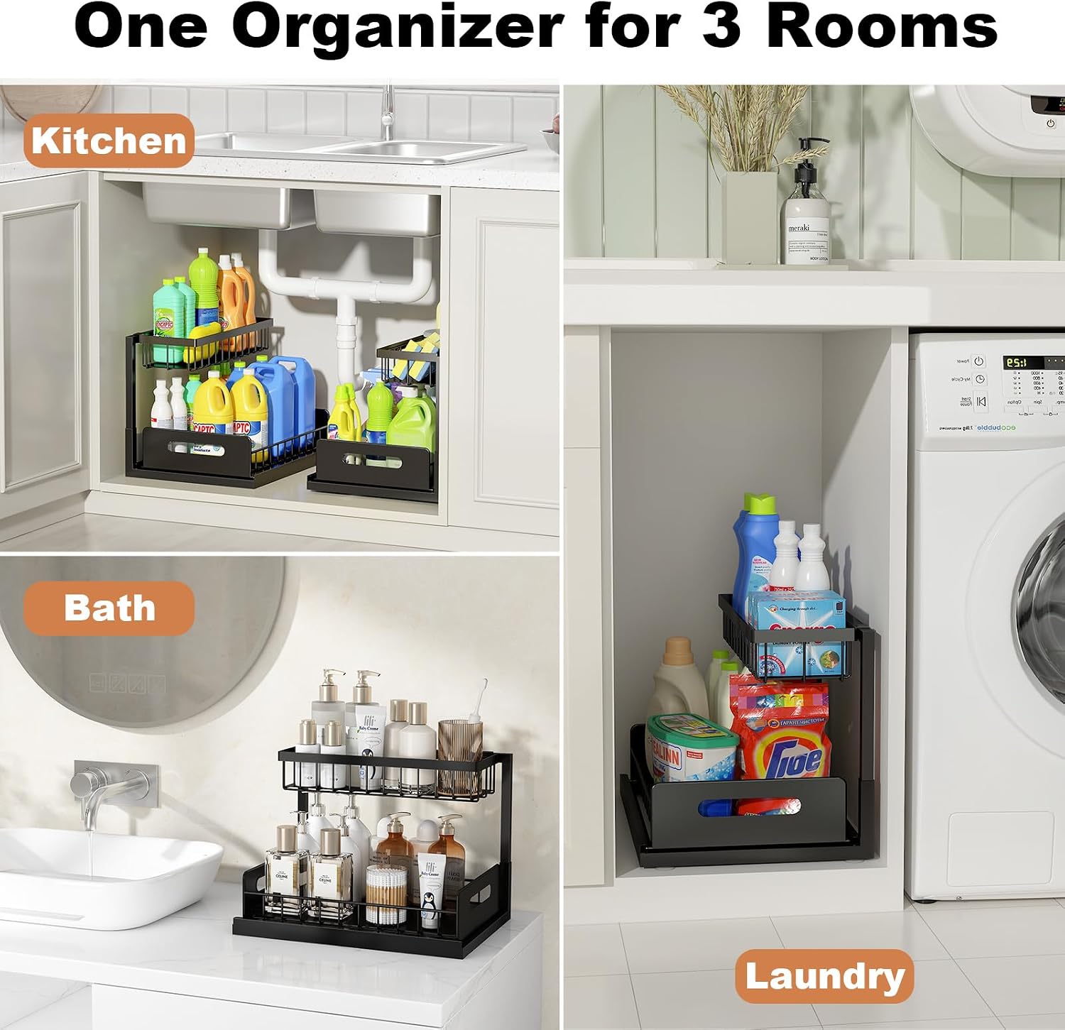 Thumbnail 5 de REALINN Under Sink Organizer 2-Pack