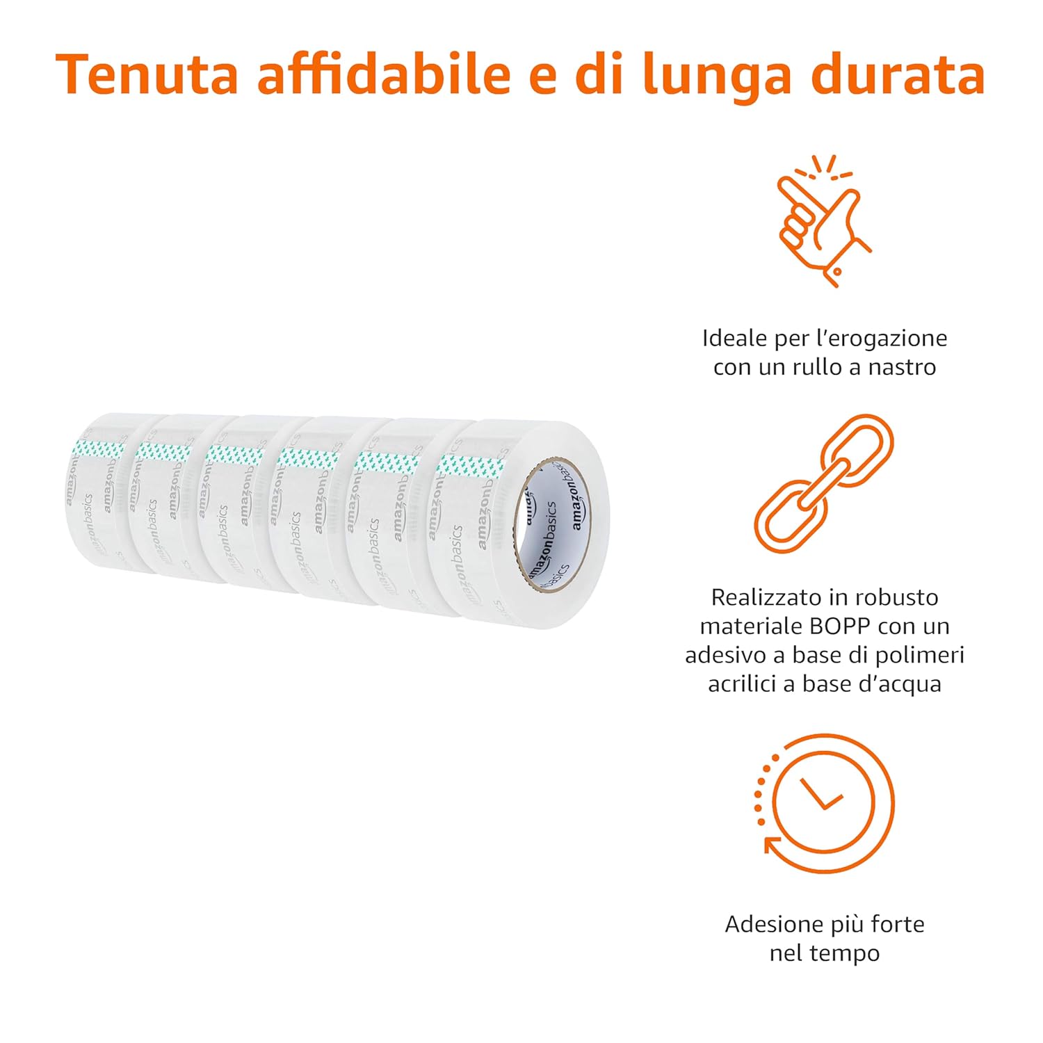 Detalle 2 de Amazon Basics Nastro da imballaggio 4,7 cm x 99,6 m