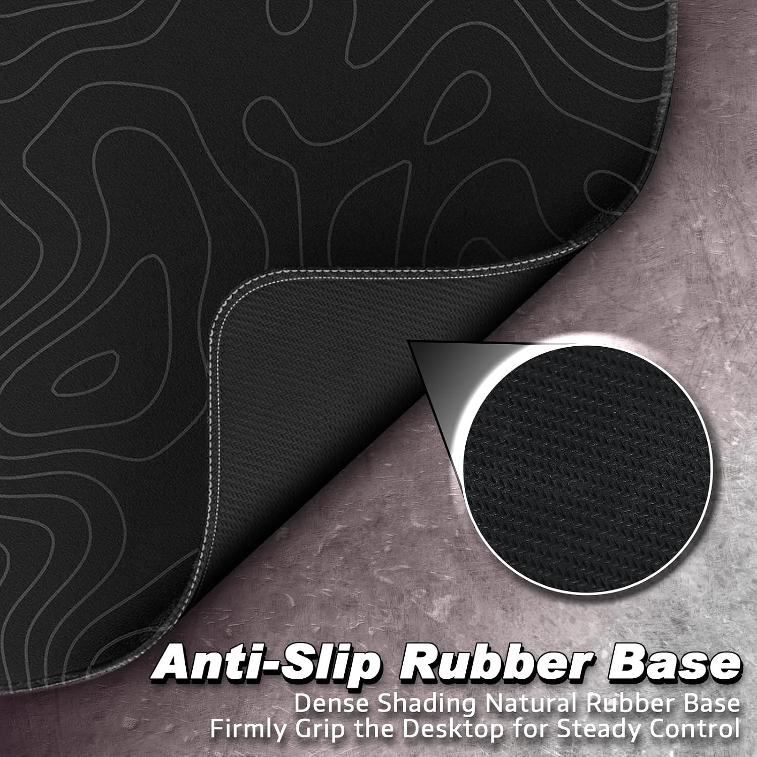 Detalle de ATTACK SHARK CM02 gaming mouse mat 450x400