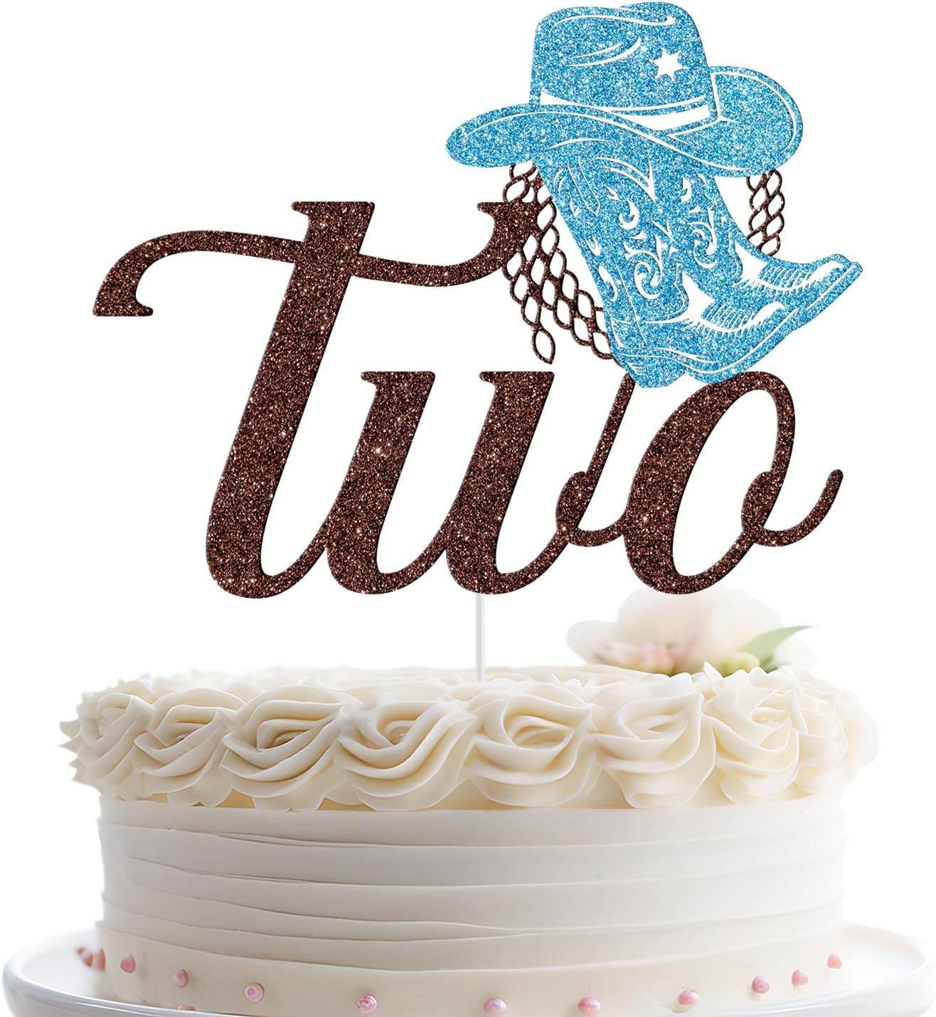 Detalle de Cowboy Two Cake Topper, 5.9 x 4.4 Inches