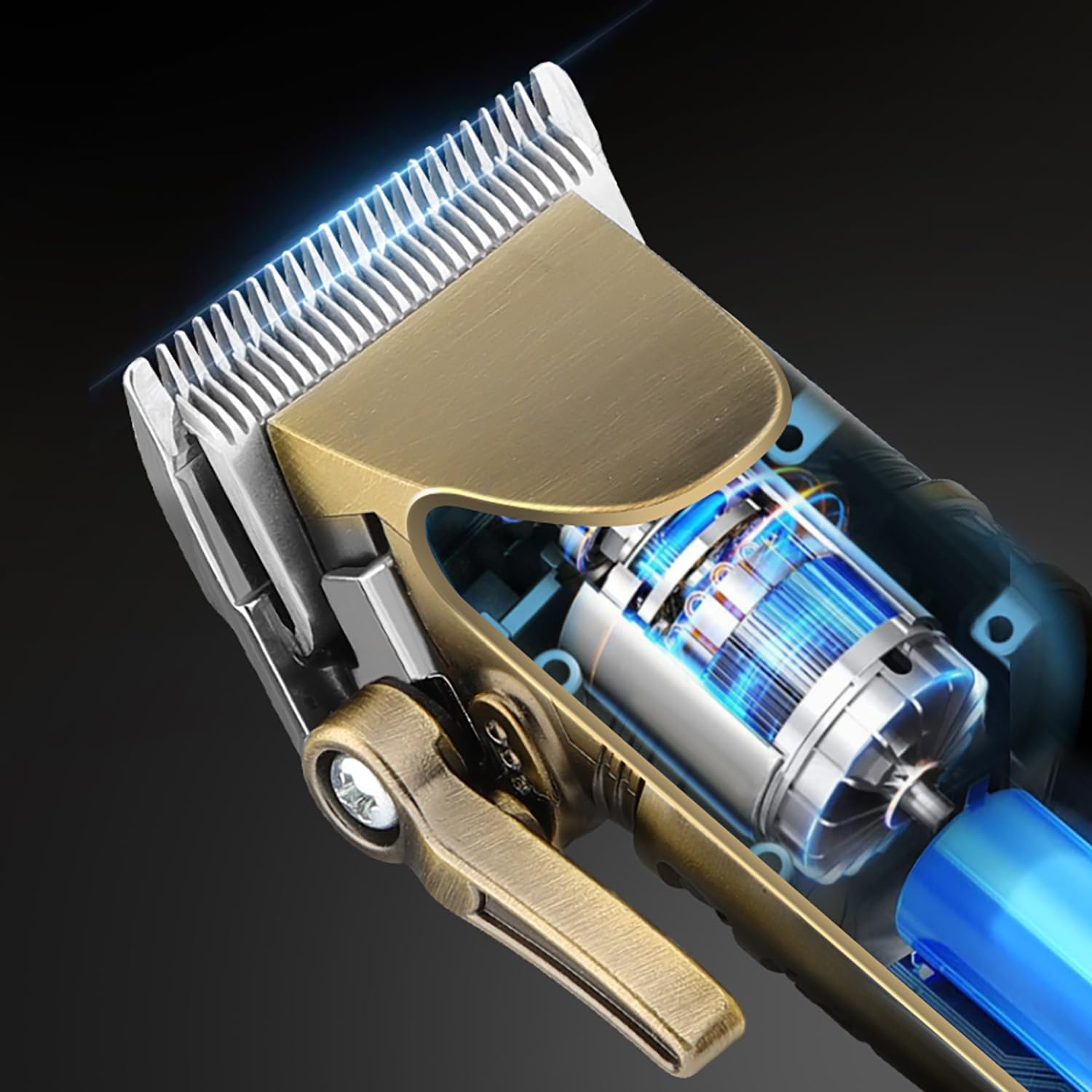Thumbnail 4 de Roziapro Professional Hair Clippers Cordless Beard Trimmer with Zero Gap T-Blade (Golden)