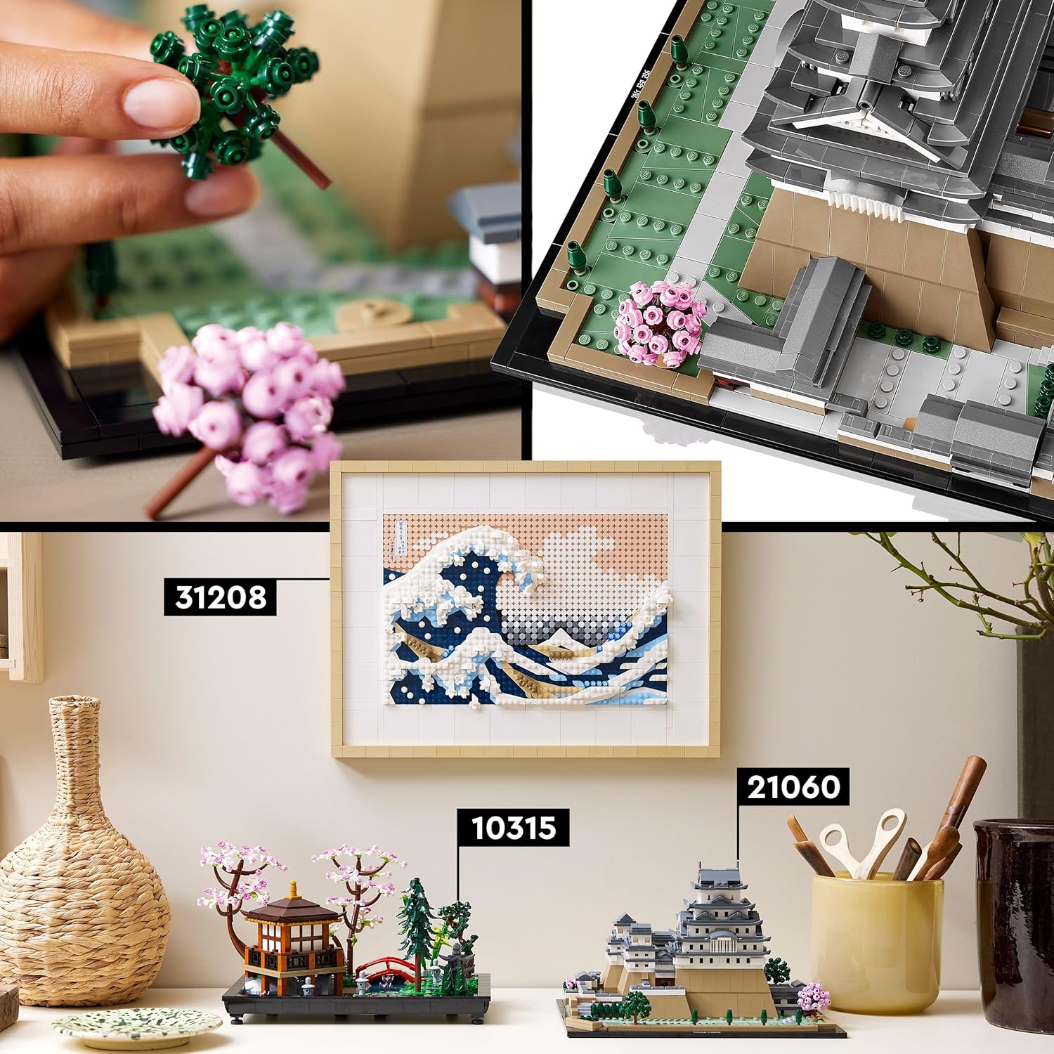Thumbnail 6 de LEGO Architecture Himeji Castle (21060) set — Japanese culture model kit with buildable cherry blossoms