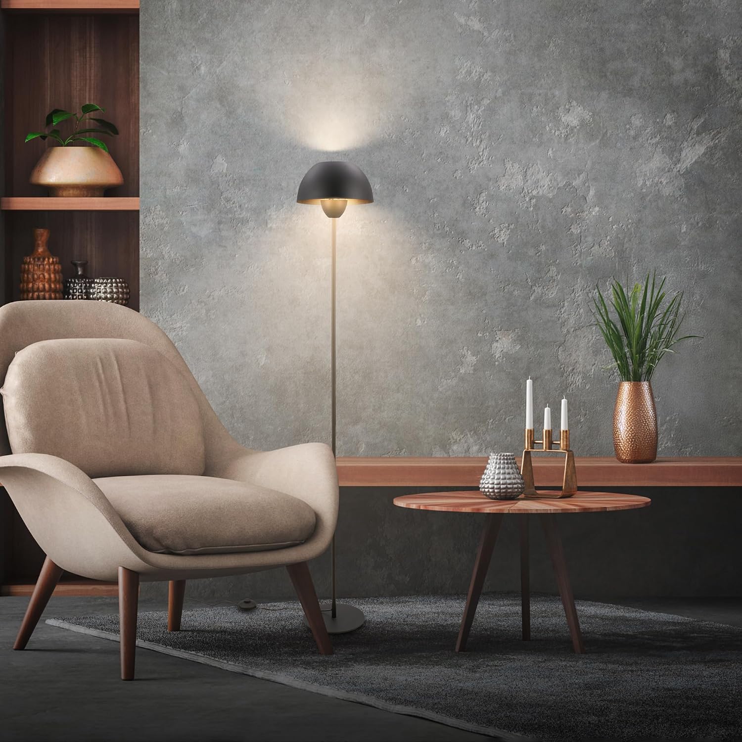 Detalle 2 de BRILONER Lampadaire sur pied 25 cm