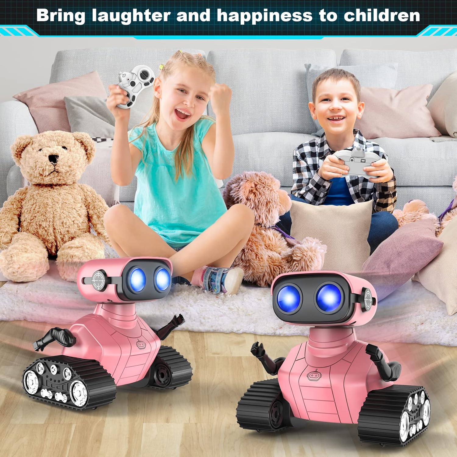 Thumbnail 4 de Hamourd Robot Toys for Girls: Rechargeable RC Robot with Dancing Lights, Flexible Limbs, and 2.4GHz Controller