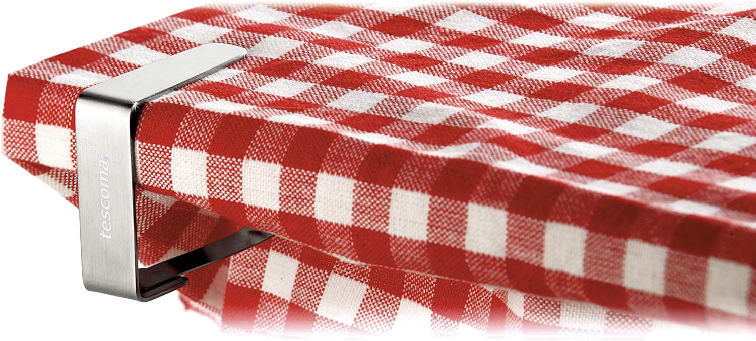 Detalle 2 de Tescoma Clip Fermatovaglia 4 Pezzi Presto in Acciaio Inossidabile – Set pratico e resistente