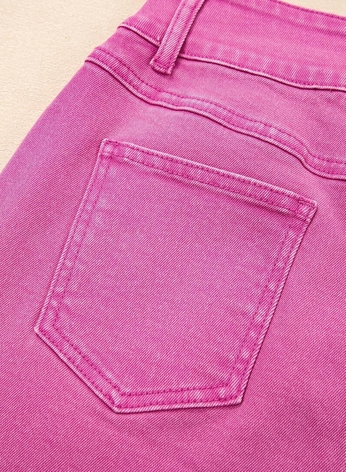 Detalle de Sidefeel Women's Wide-Leg Jeans, 65% Cotton
