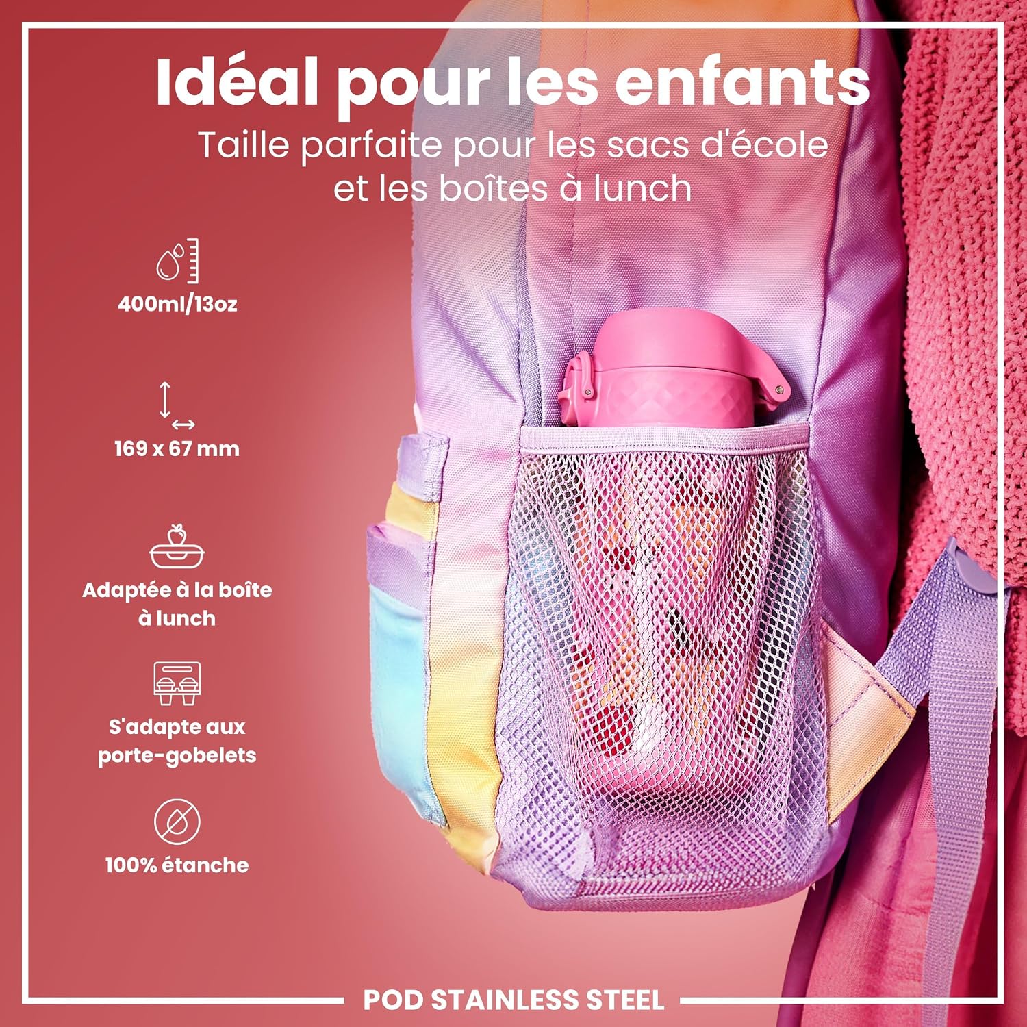 Detalle 2 de Ion8 Gourde Enfant 400ml đ„€