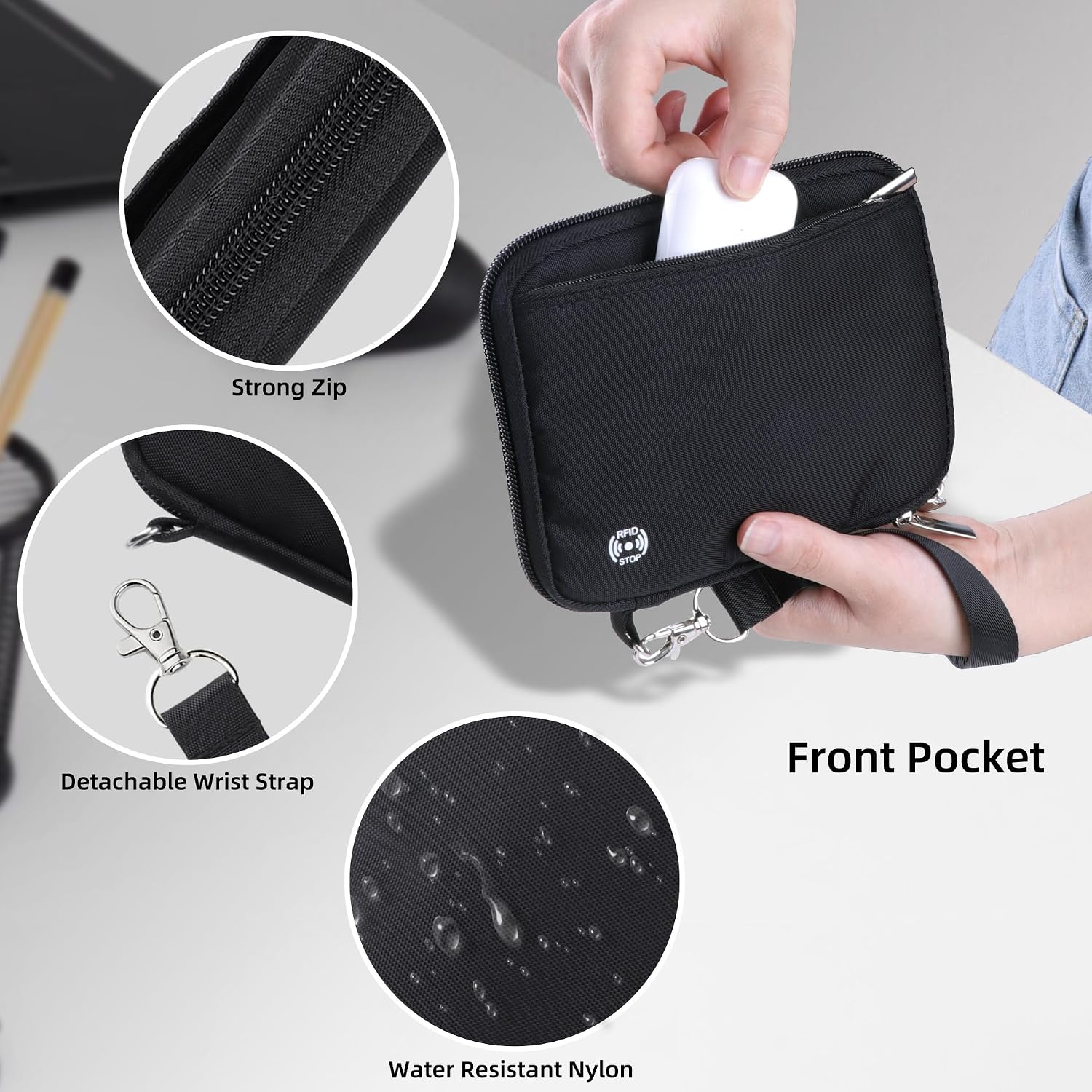 Thumbnail 4 de WALNEW Passport Holder Travel Wallet for 4, RFID Blocking