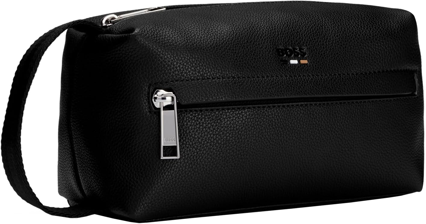 Detalle de BOSS Ray_Washbag N. 10263216 01 – Hochwertige Verarbeitung und kompakte Aufbewahrung