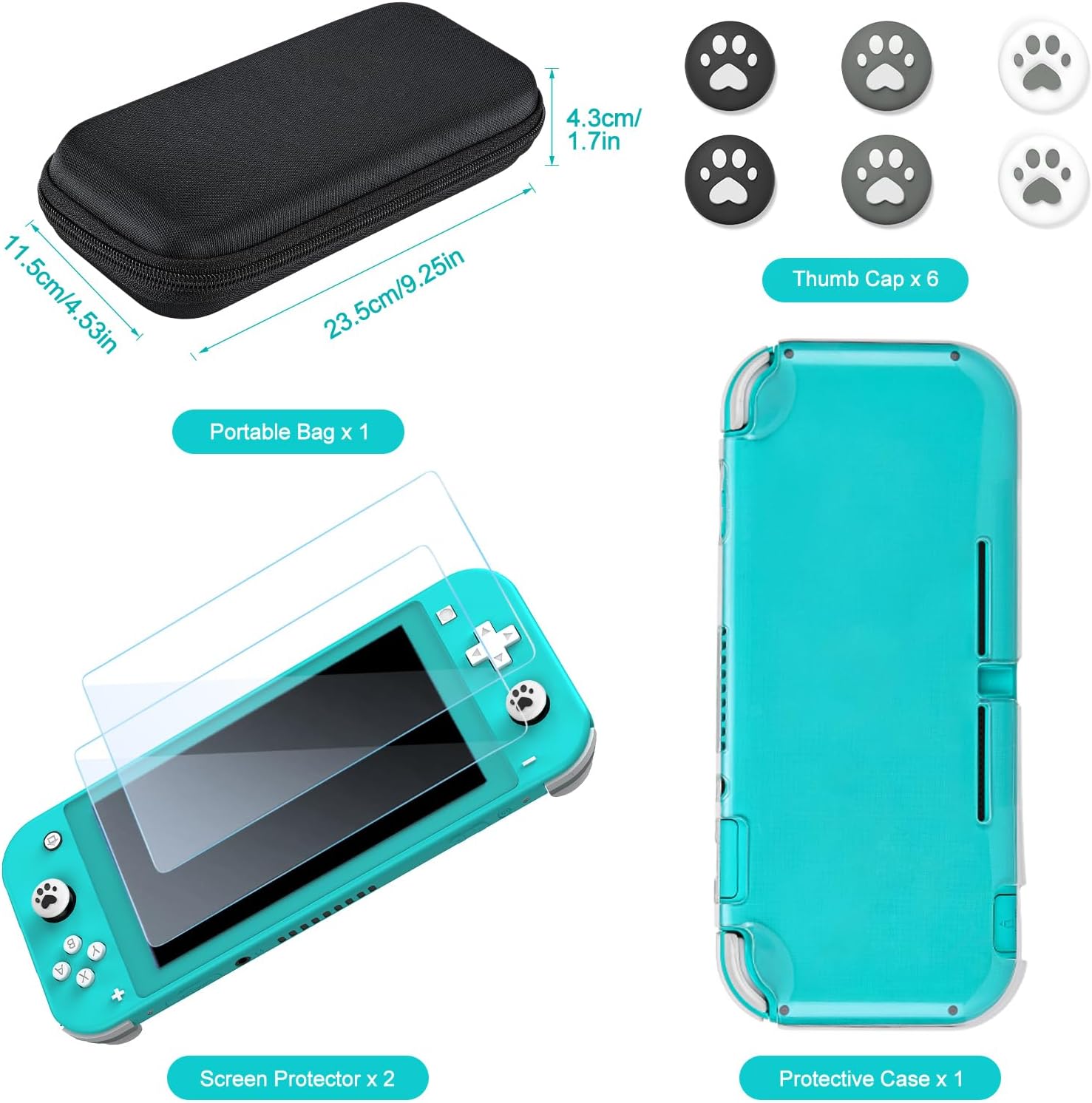 Thumbnail 1 de innoAura Switch Lite Case 12-in-1 Bundle