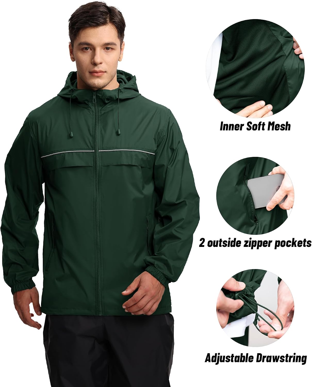 Thumbnail 4 de SWISSWELL Men's Rain Jacket, 15 oz