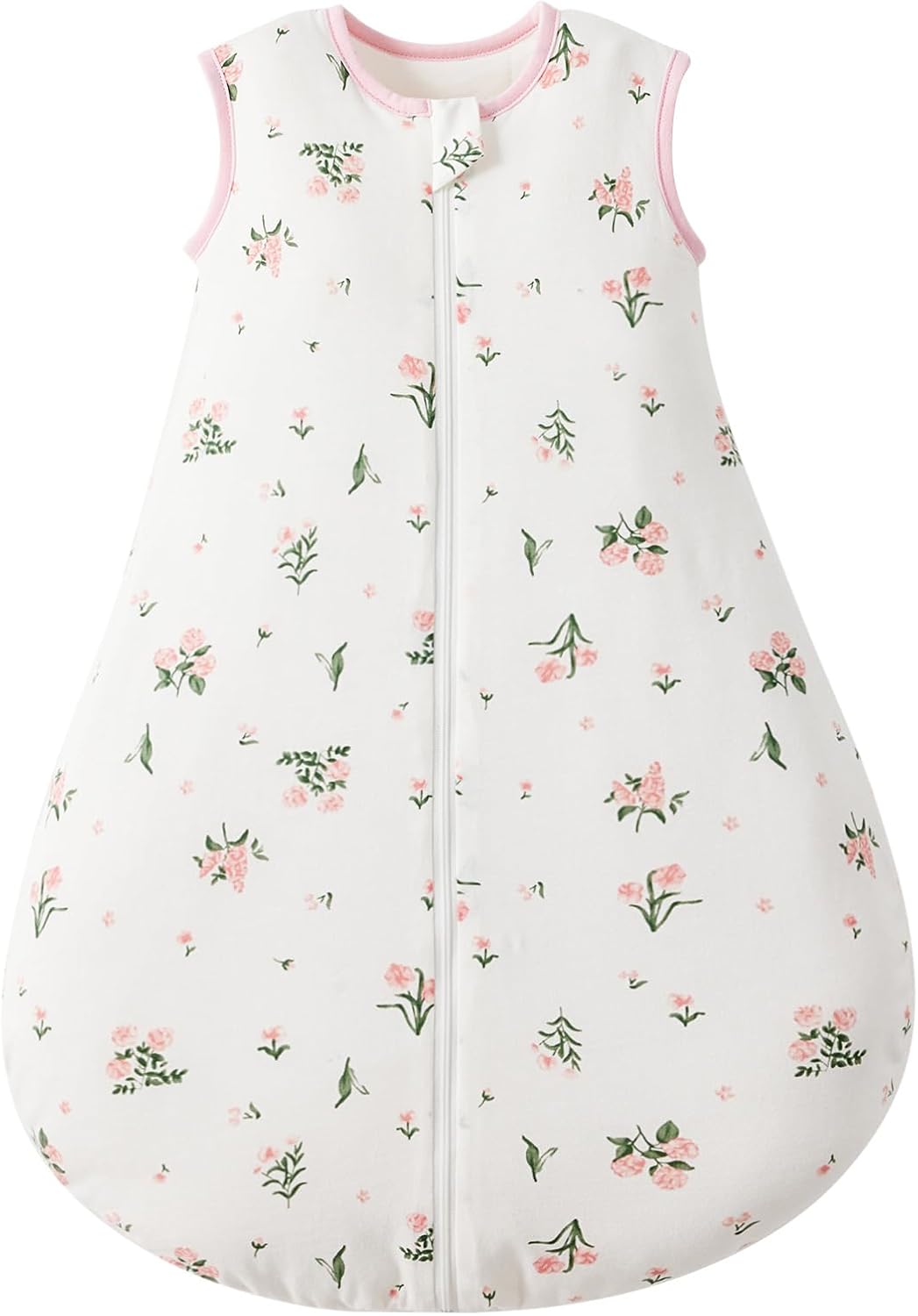 Thumbnail 6 de Duomiaomiao Baby Sleeping Bag 2 Pack: 0.5 Tog, 100% Cotton Summer Sleep Sack (18-36 Months) in Green Flowers
