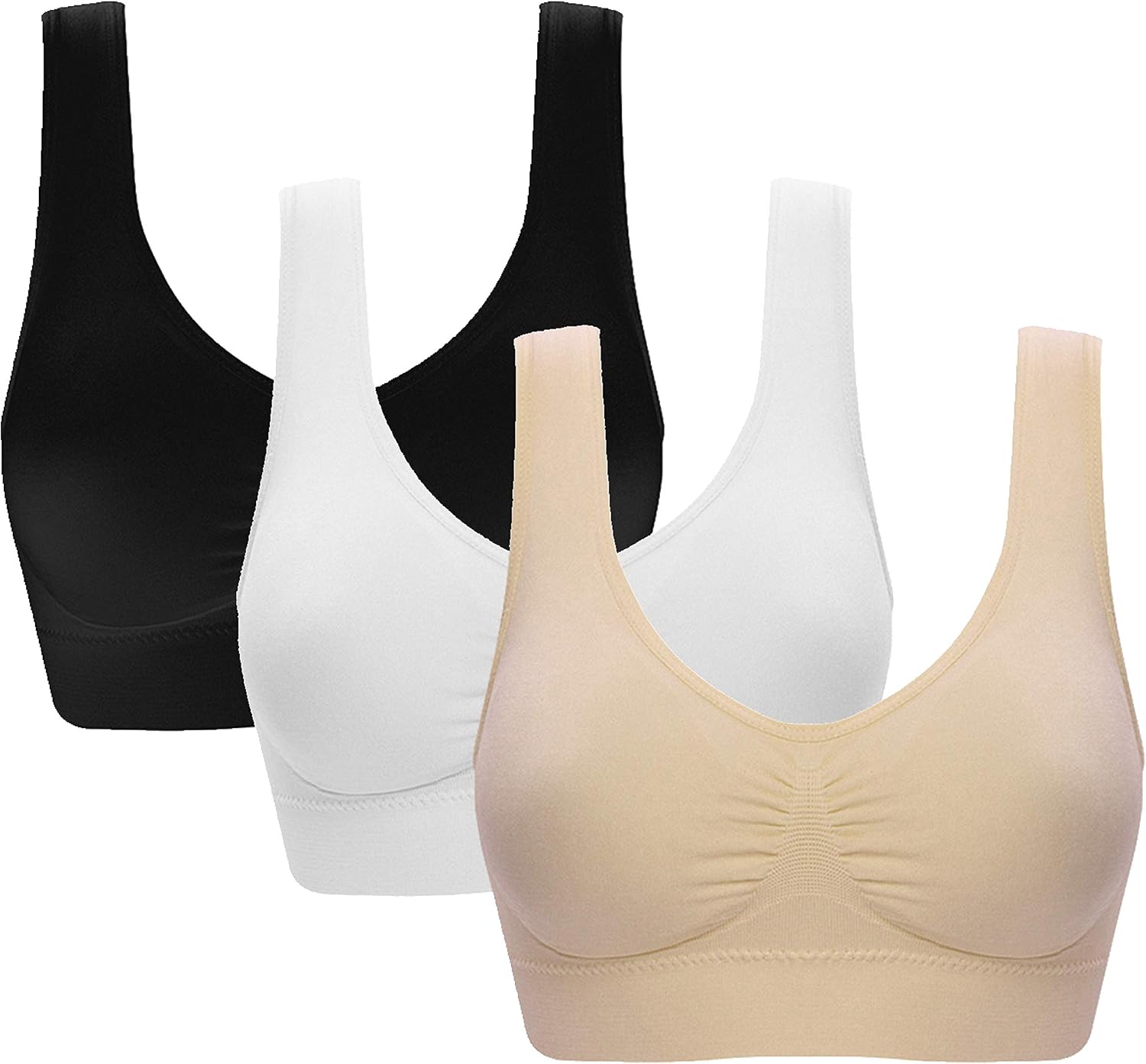 Detalle de Vermilion Bird Women's 3-Pack Seamless Sports Bra