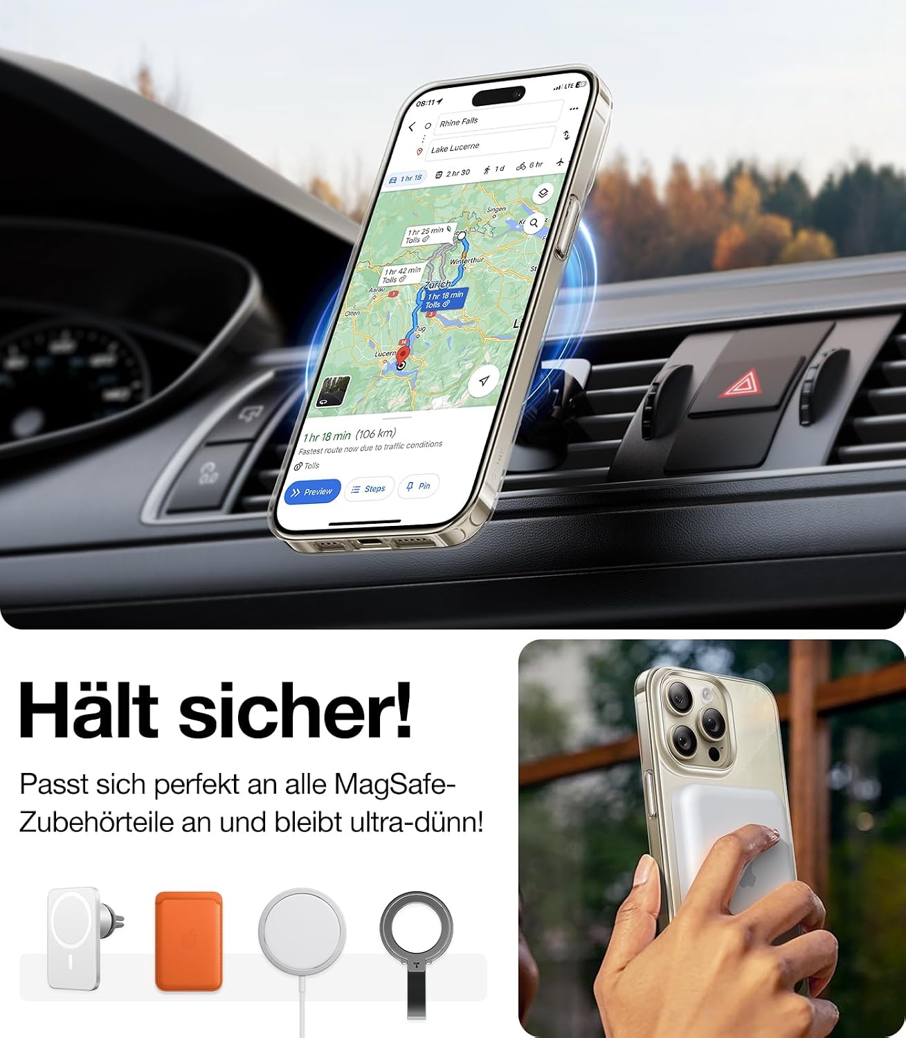 Detalle de TORRAS Ultra Dünn 2024 Hülle für iPhone 15 Pro