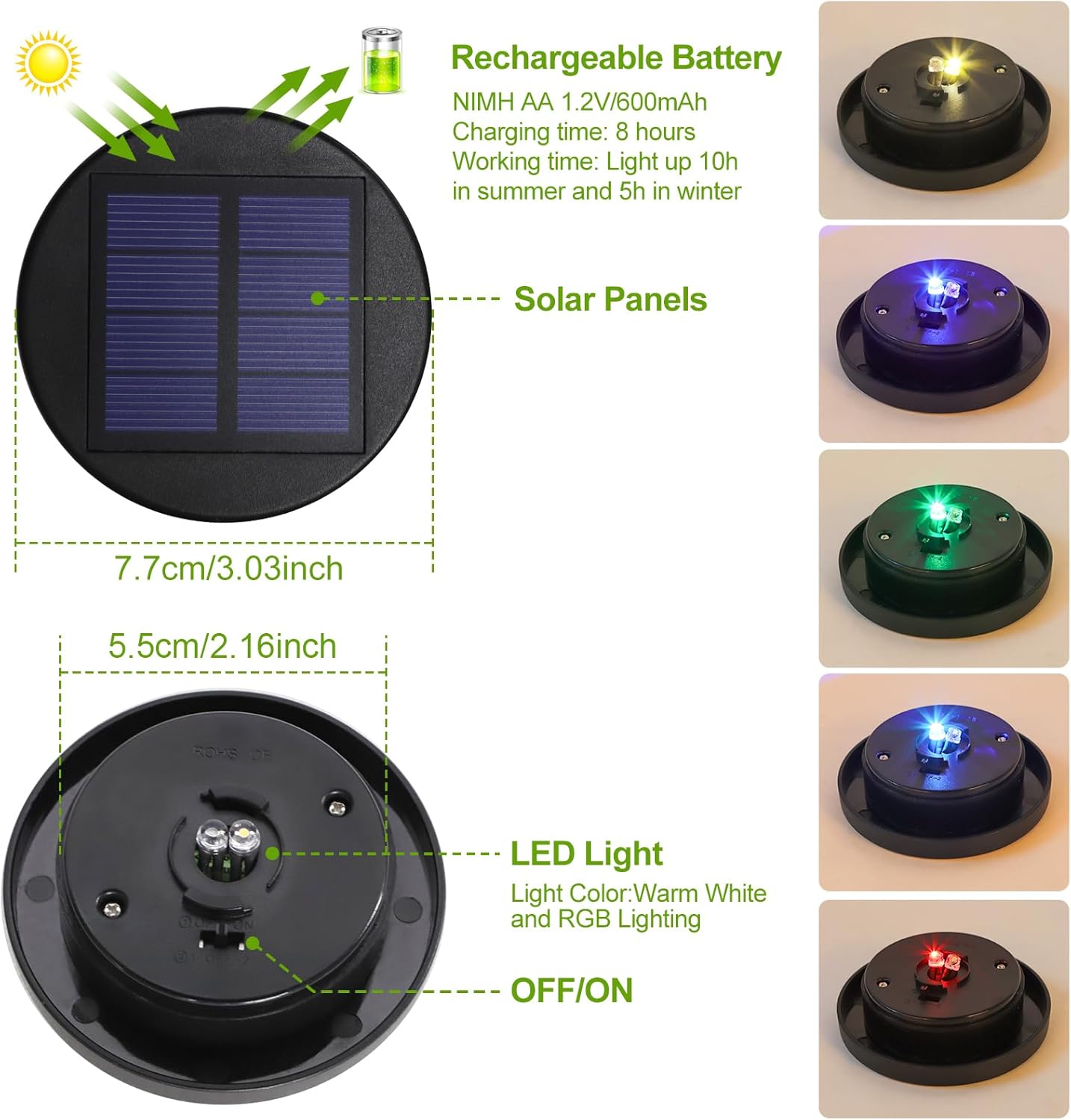Thumbnail 1 de Solar lantern top replacement 2 pack