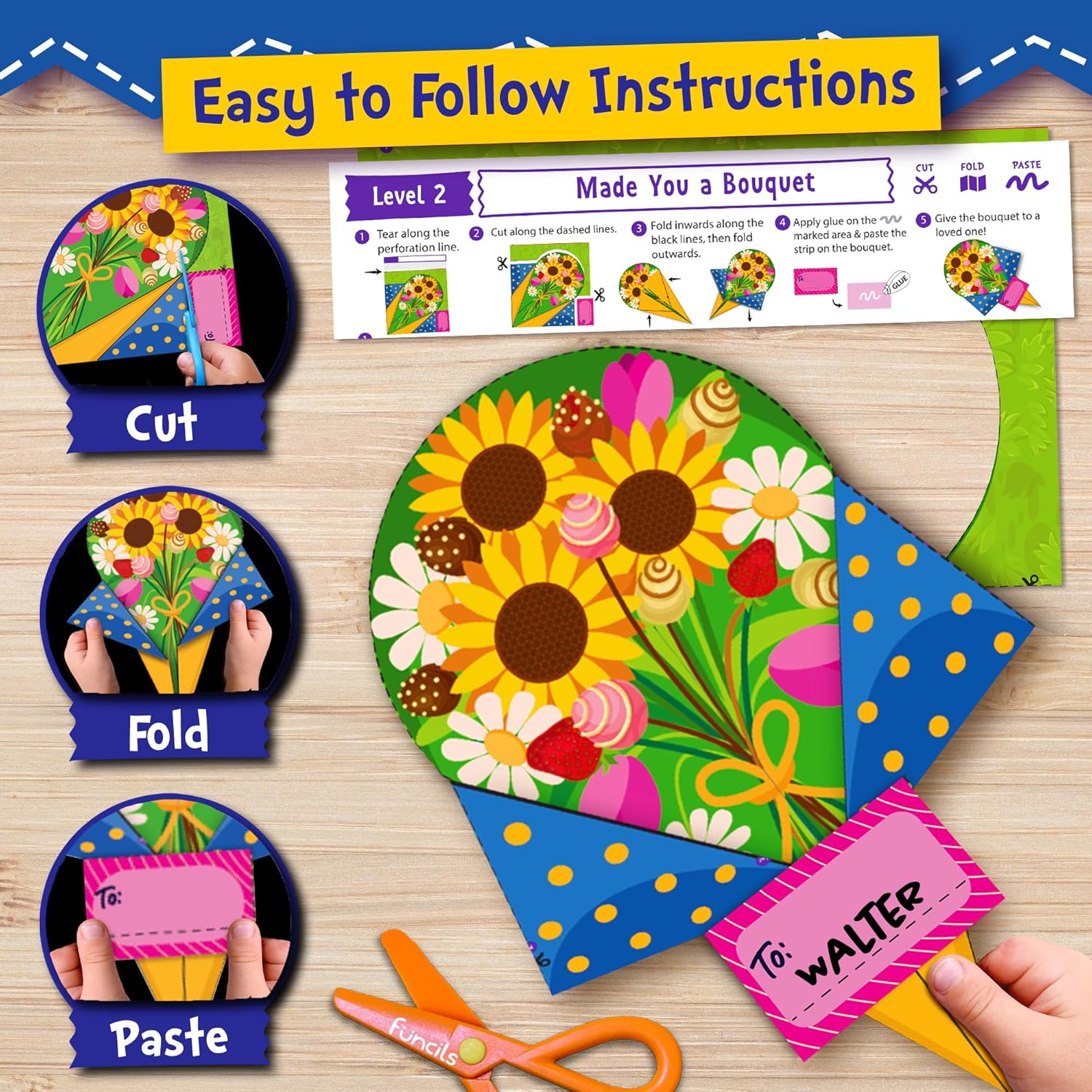 Thumbnail 5 de Funcils Toddler Scissors Skills with Air Clay – 2 Preschool Safety Scissors & Activity Books (ages 3–7)